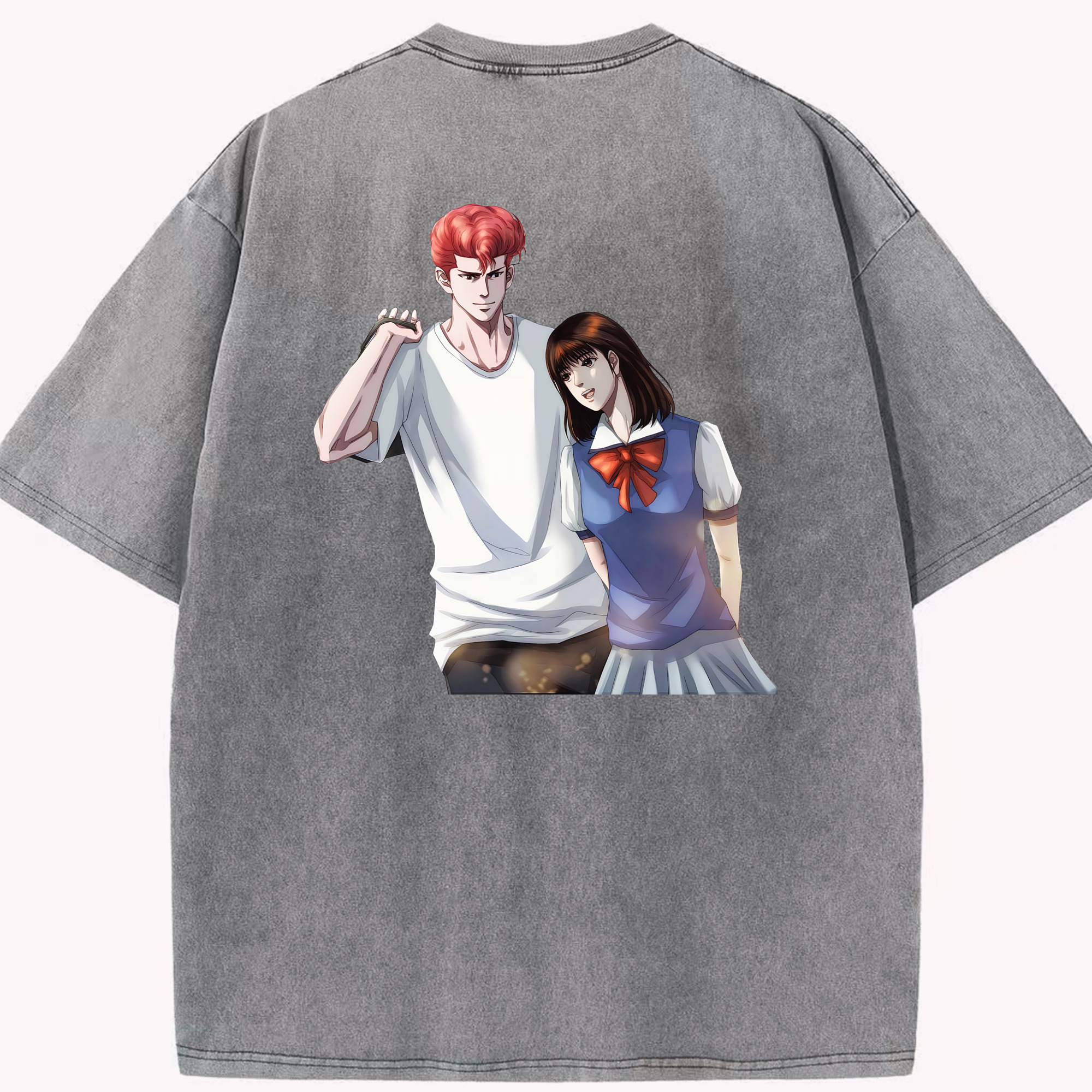 （画像用） SLAM DUNK／スラムダンク 綿100% ヴィンテージ風 半袖Tシャツ（背面プリント）
