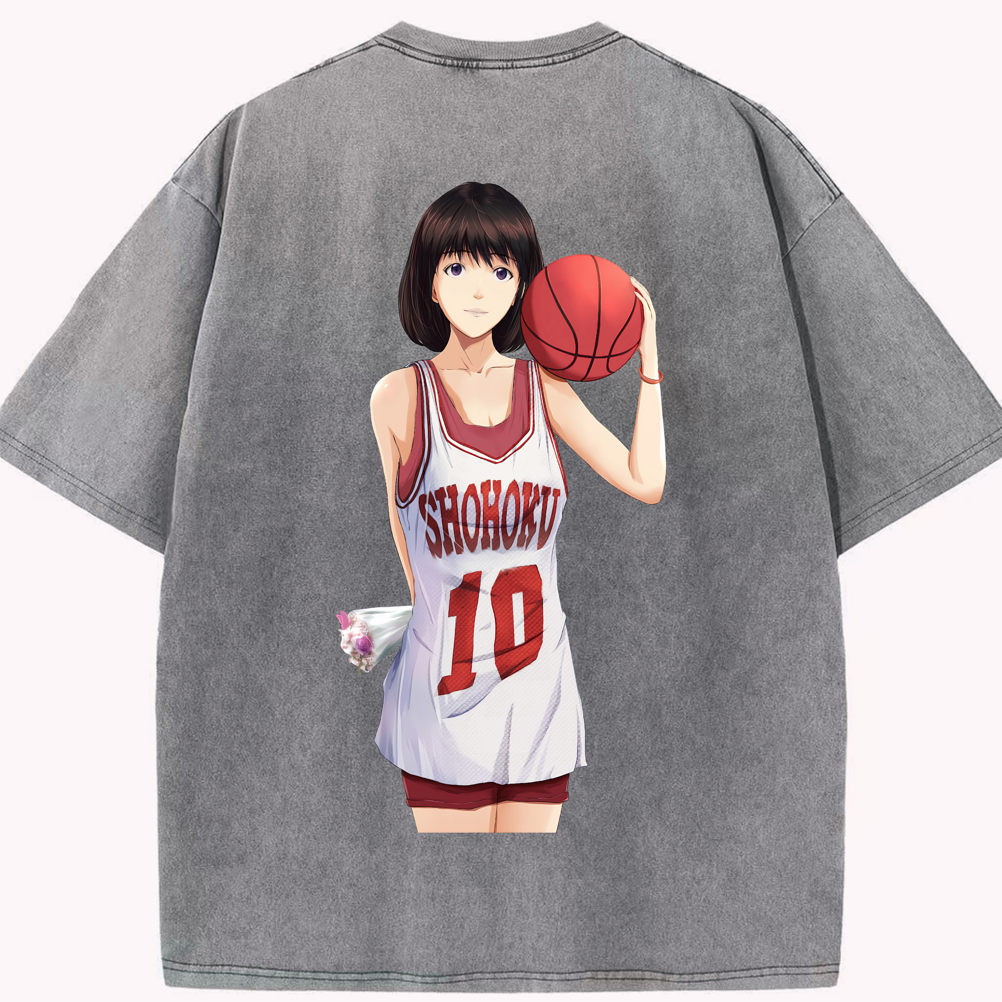（画像用） SLAM DUNK／スラムダンク 綿100% ヴィンテージ風 半袖Tシャツ（背面プリント）