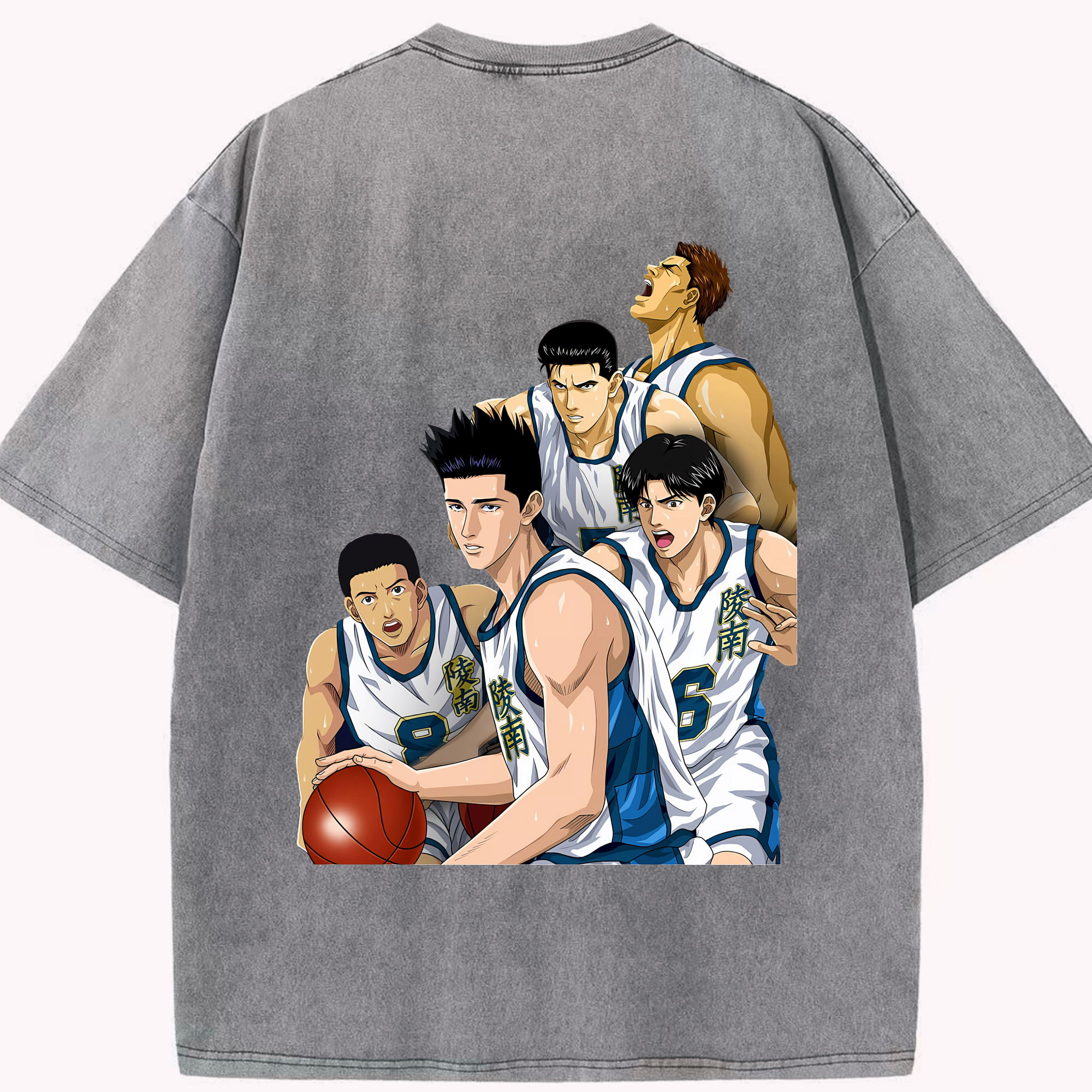 （画像用） SLAM DUNK／スラムダンク 綿100% ヴィンテージ風 半袖Tシャツ（背面プリント）