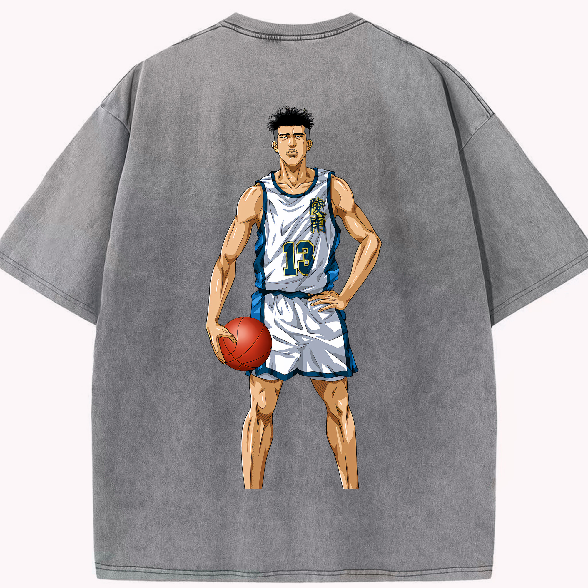 （画像用） SLAM DUNK／スラムダンク 綿100% ヴィンテージ風 半袖Tシャツ（背面プリント）