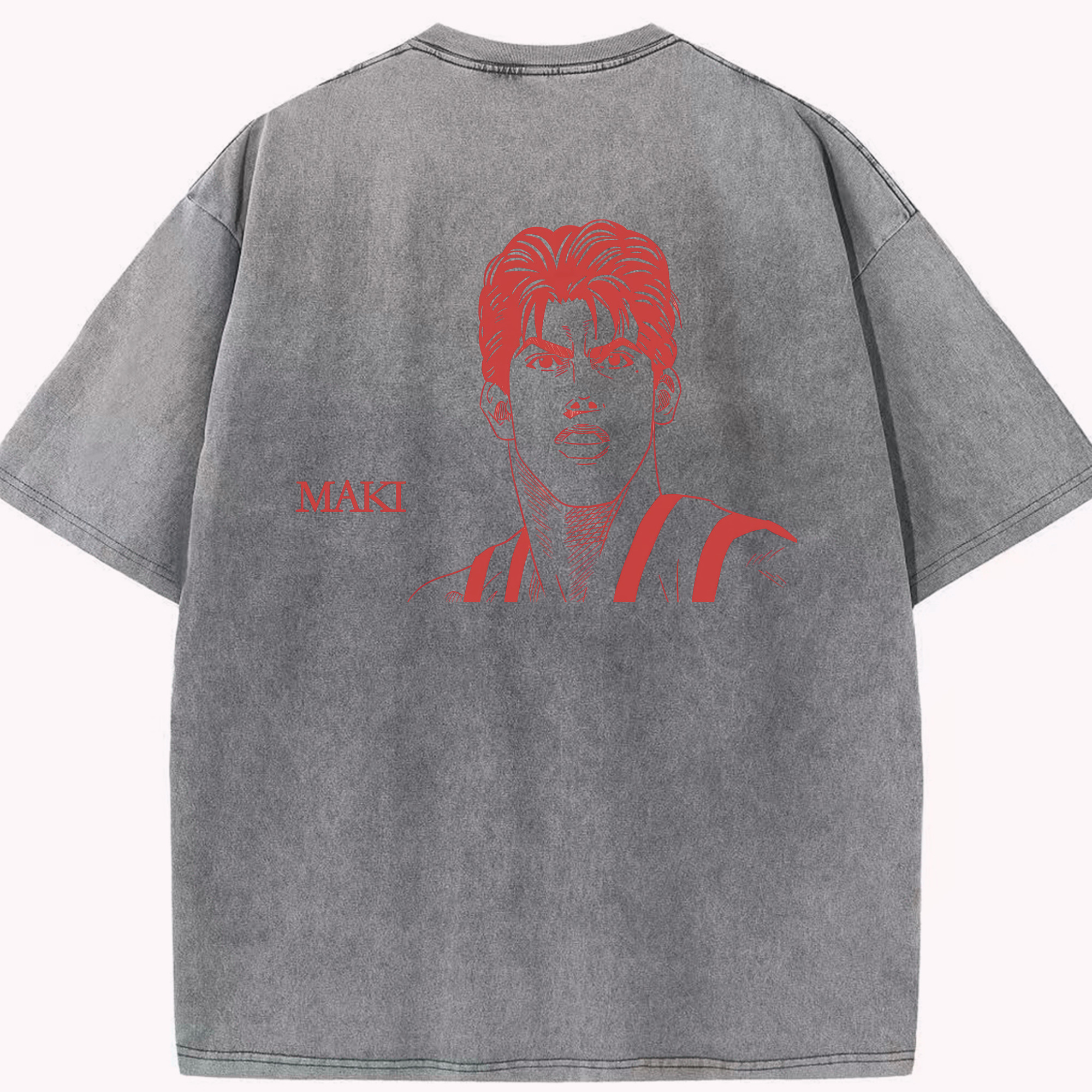 （画像用） SLAM DUNK／スラムダンク 綿100% ヴィンテージ風 半袖Tシャツ（背面プリント）