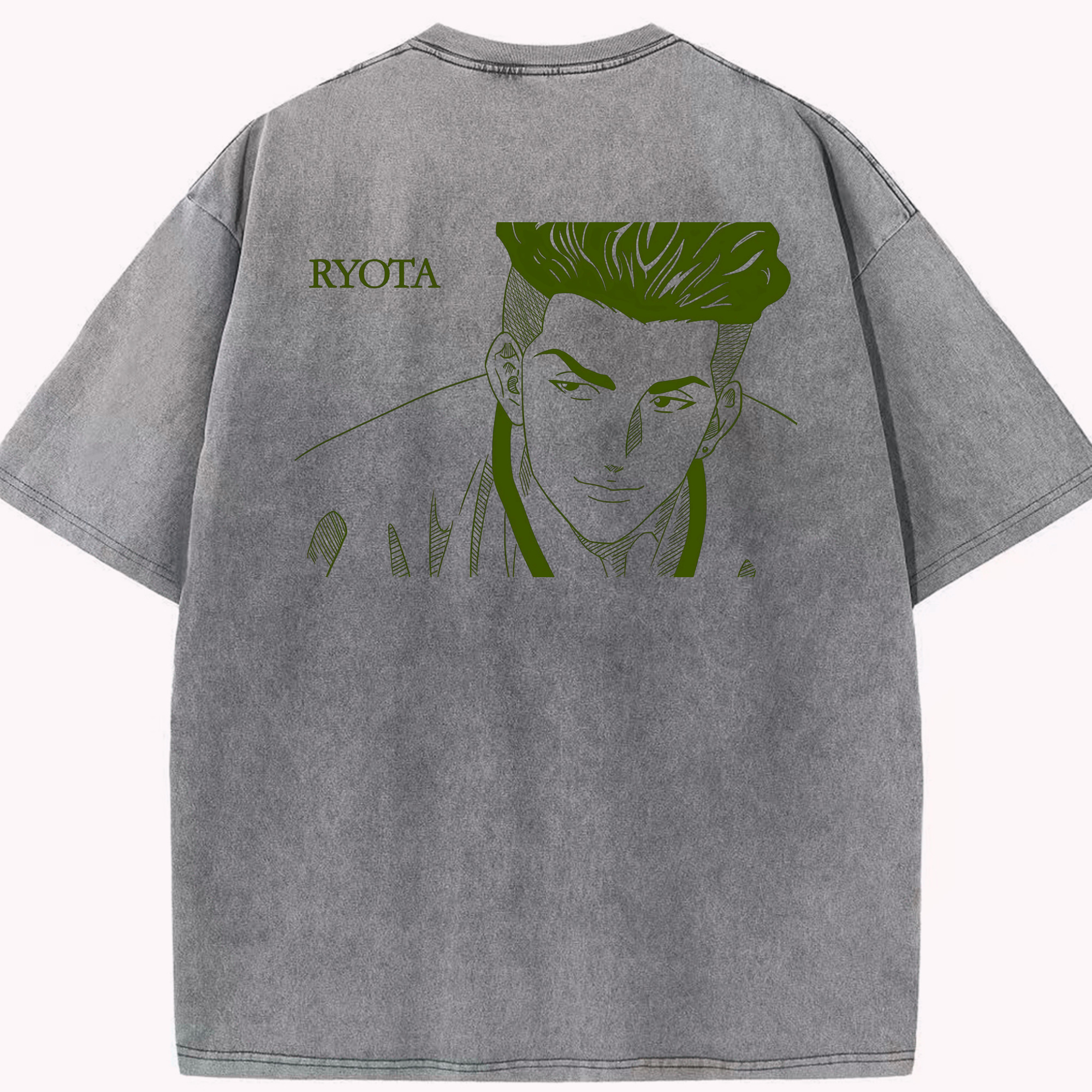 SLAM DUNK／スラムダンク 綿100% ヴィンテージ風 半袖Tシャツ（背面プリント）