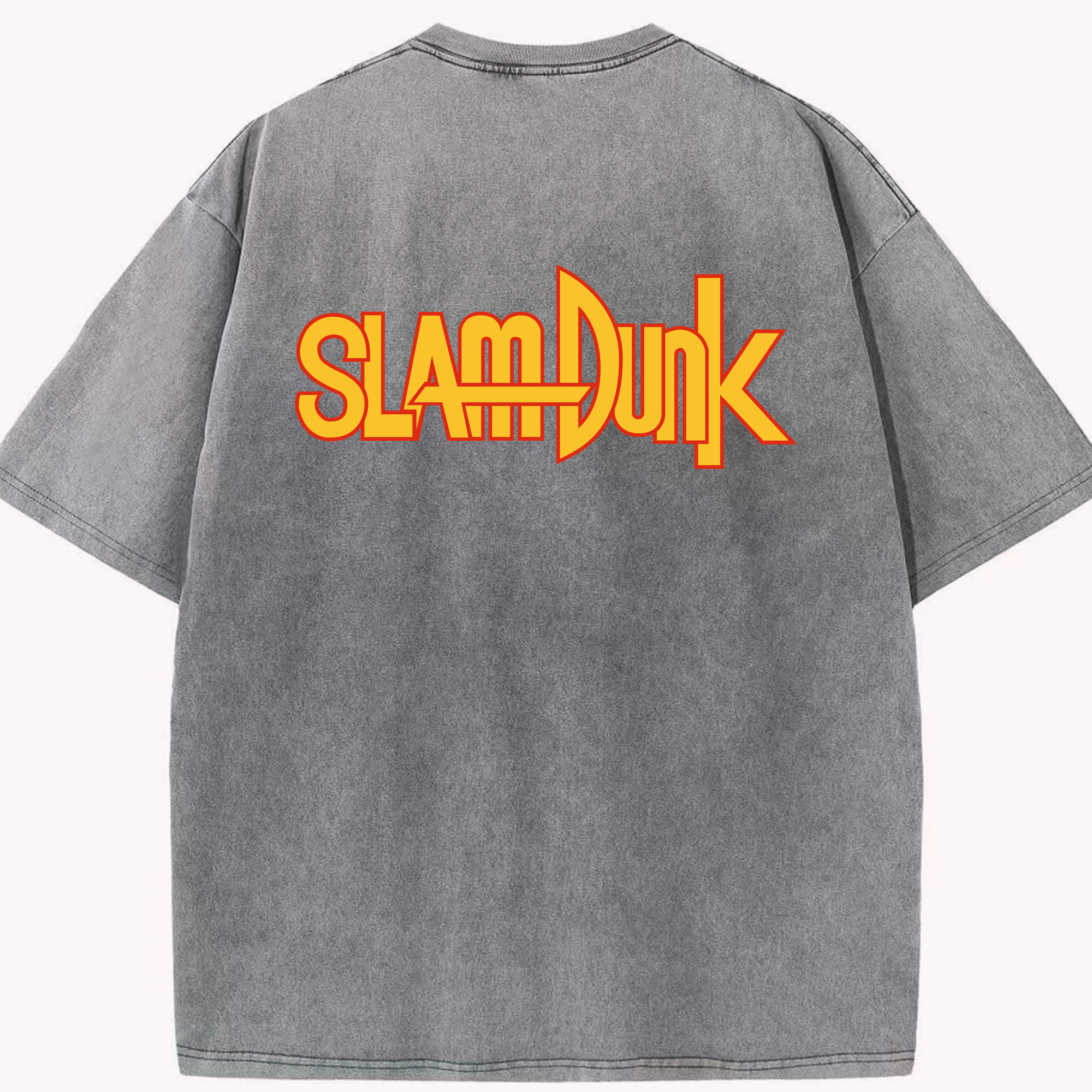 SLAM DUNK／スラムダンク 綿100% ヴィンテージ風 半袖Tシャツ（背面プリント）