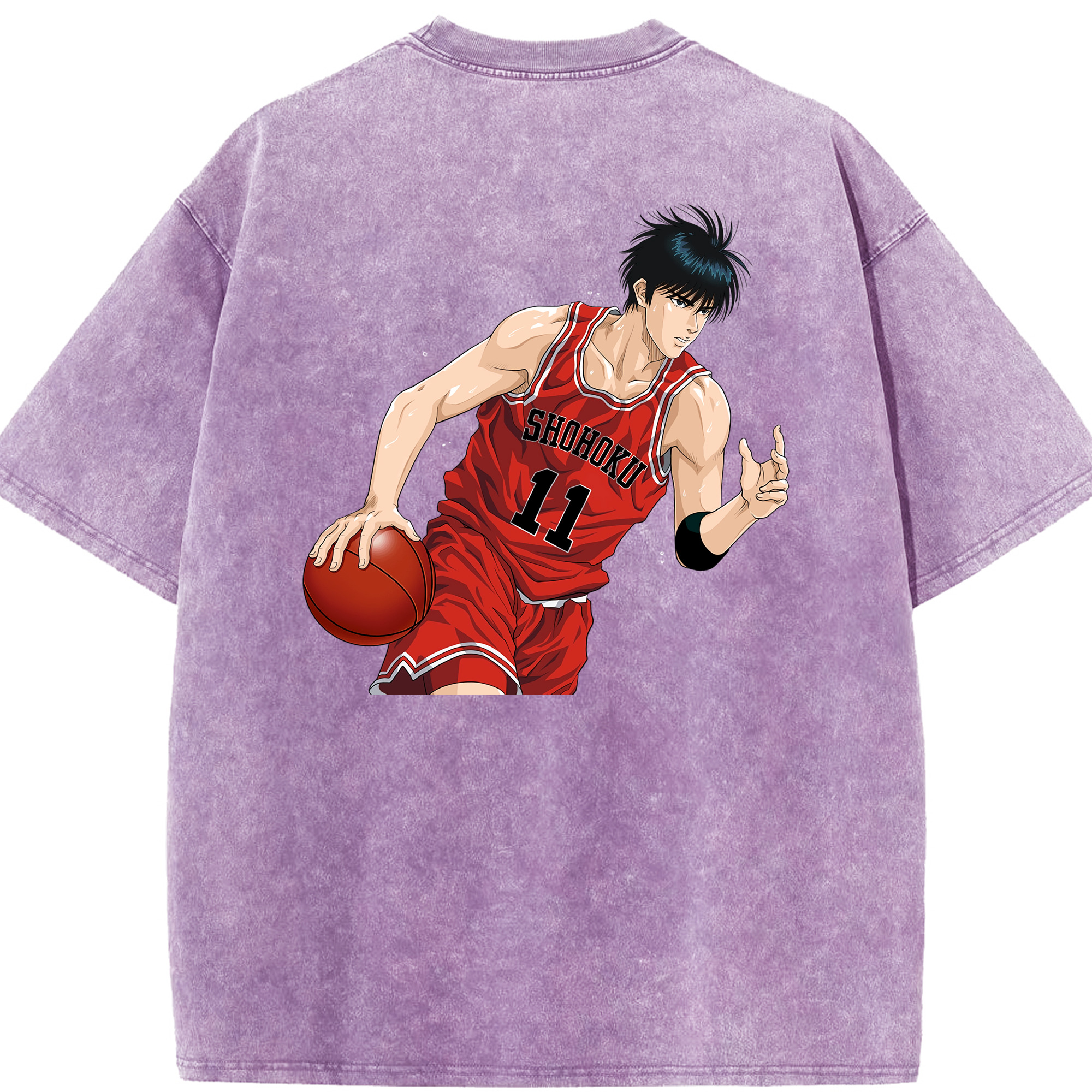 （画像用） SLAM DUNK／スラムダンク 綿100% ヴィンテージ風 半袖Tシャツ（背面プリント）