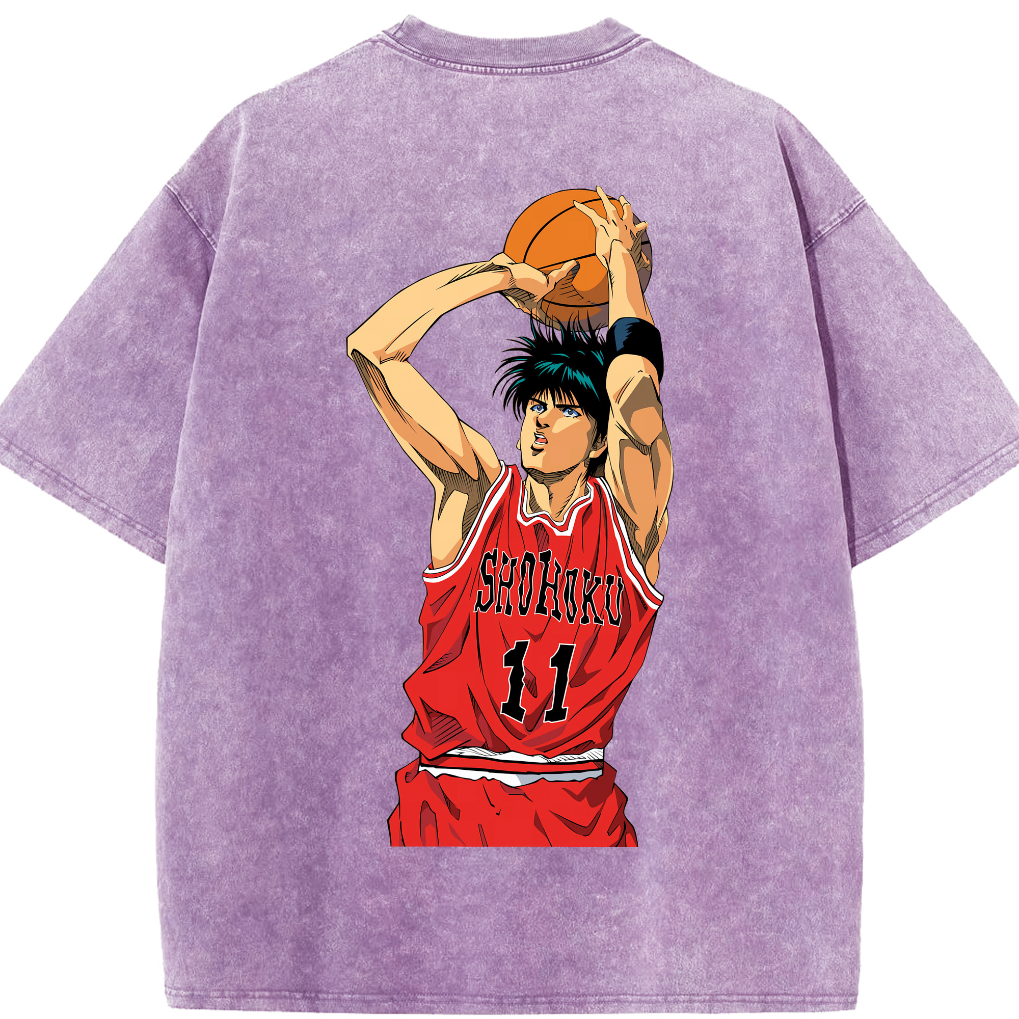 （画像用） SLAM DUNK／スラムダンク 綿100% ヴィンテージ風 半袖Tシャツ（背面プリント）