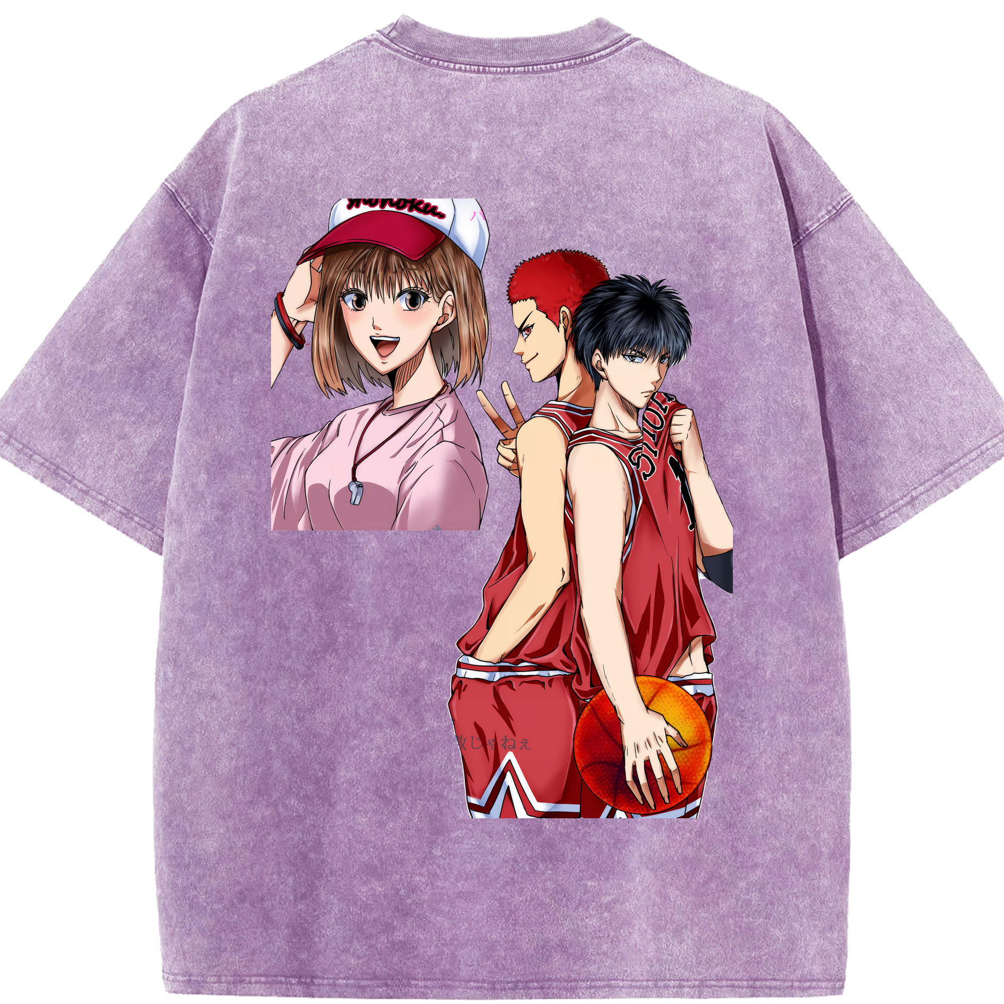 （画像用） SLAM DUNK／スラムダンク 綿100% ヴィンテージ風 半袖Tシャツ（背面プリント）