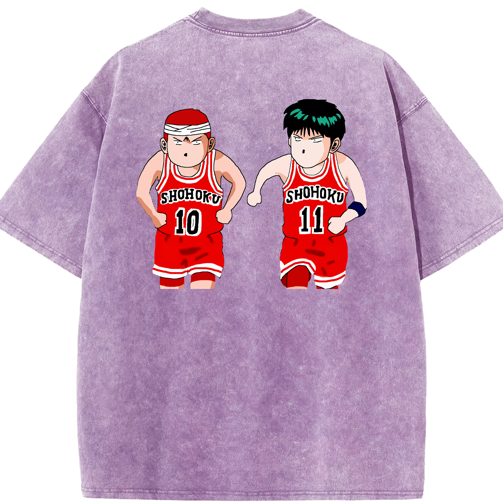 （画像用） SLAM DUNK／スラムダンク 綿100% ヴィンテージ風 半袖Tシャツ（背面プリント）