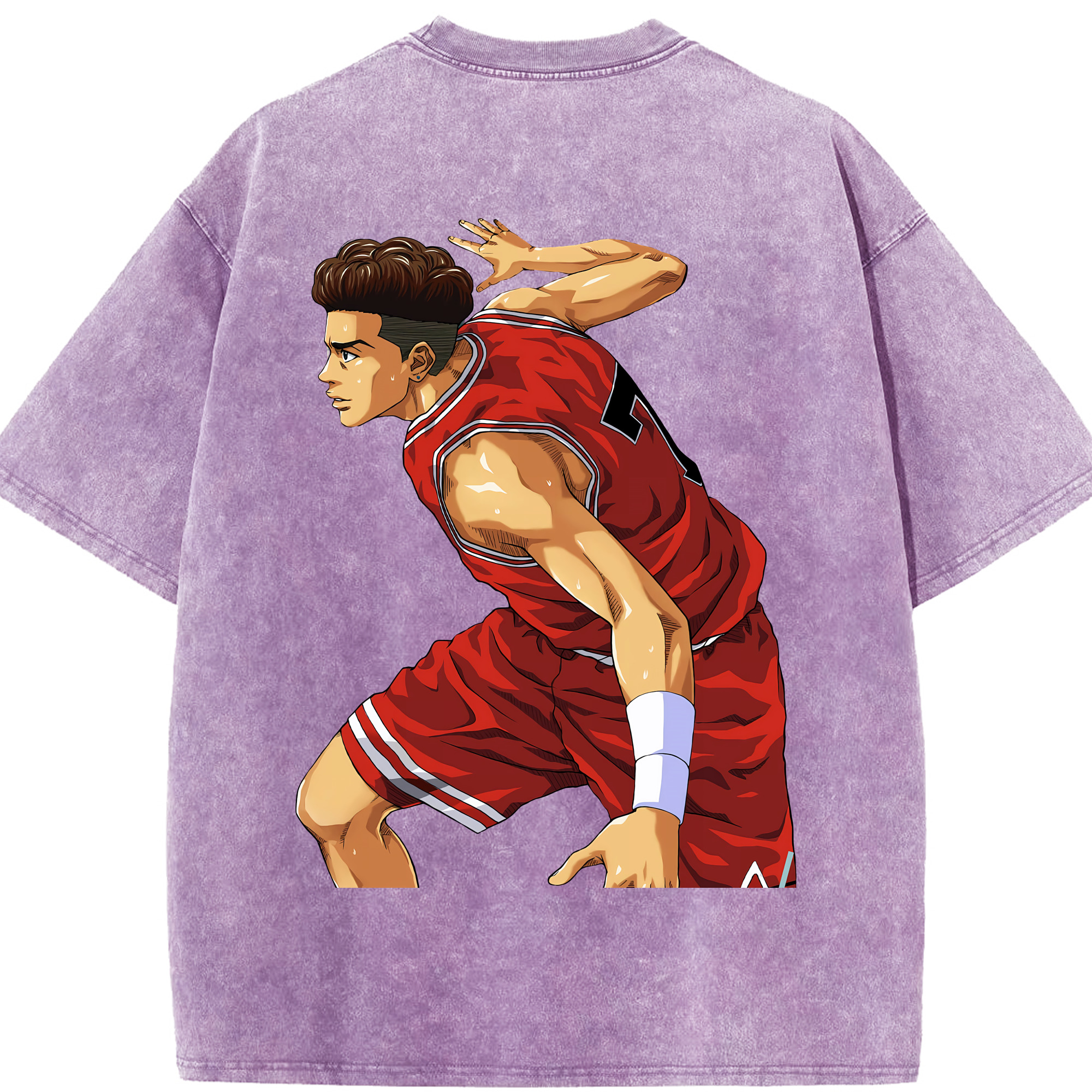 （画像用） SLAM DUNK／スラムダンク 綿100% ヴィンテージ風 半袖Tシャツ（背面プリント）