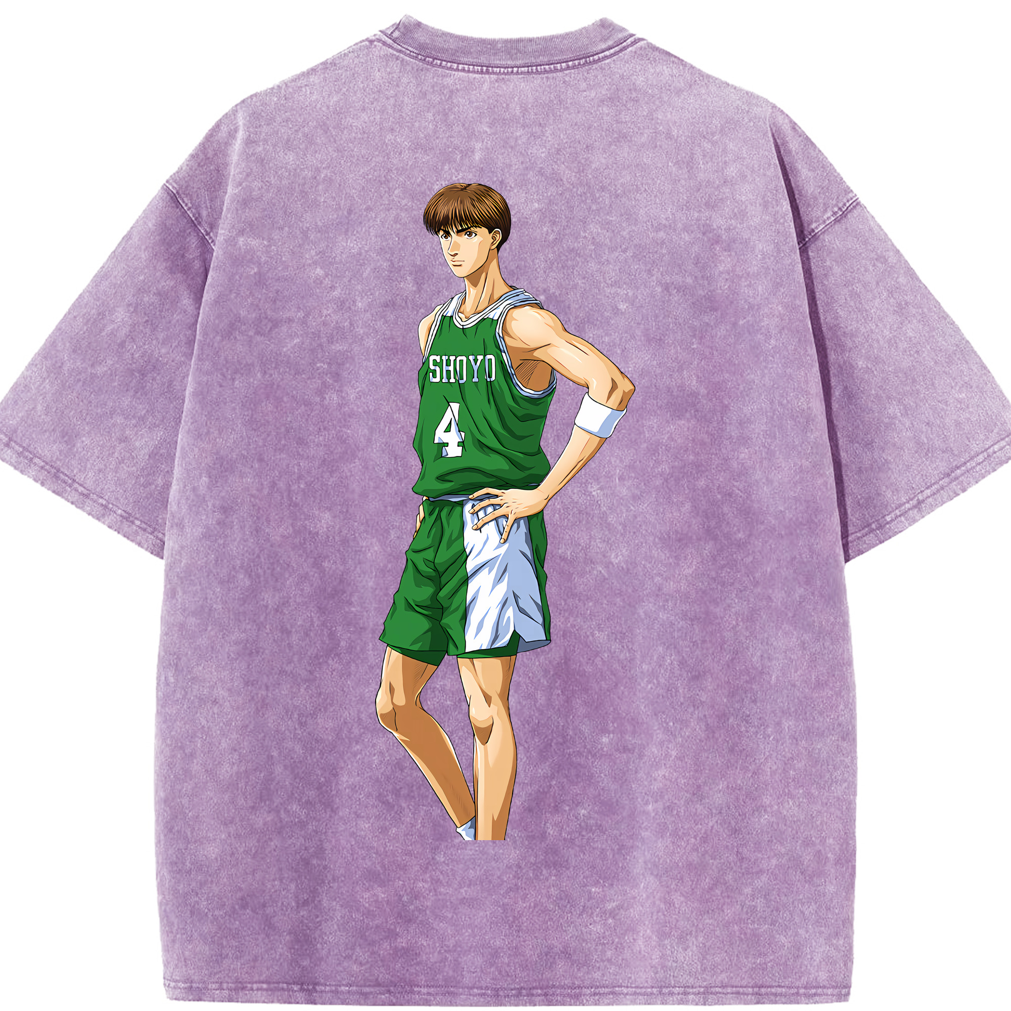 SLAM DUNK／スラムダンク 綿100% ヴィンテージ風 半袖Tシャツ（背面プリント）
