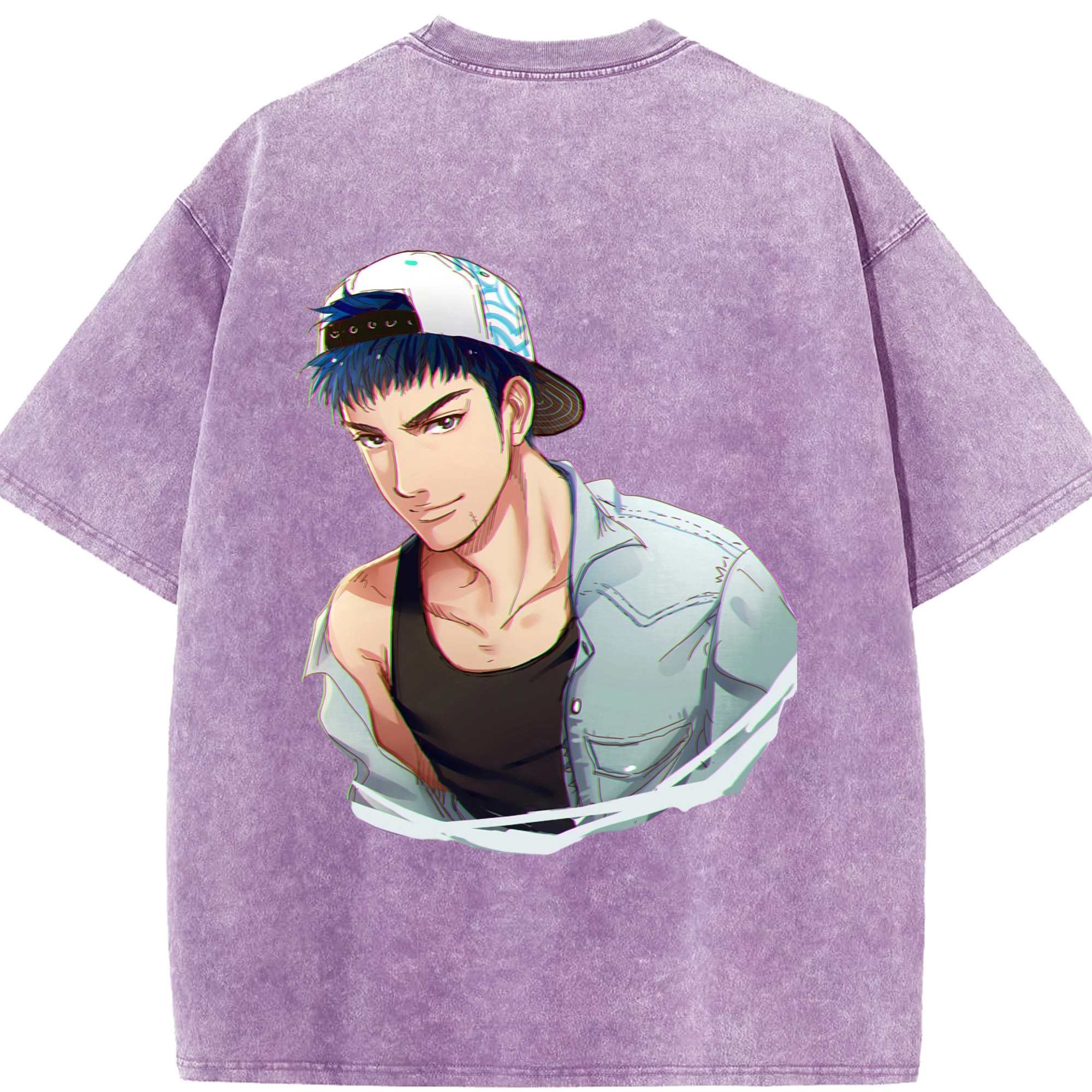 （画像用） SLAM DUNK／スラムダンク 綿100% ヴィンテージ風 半袖Tシャツ（背面プリント）