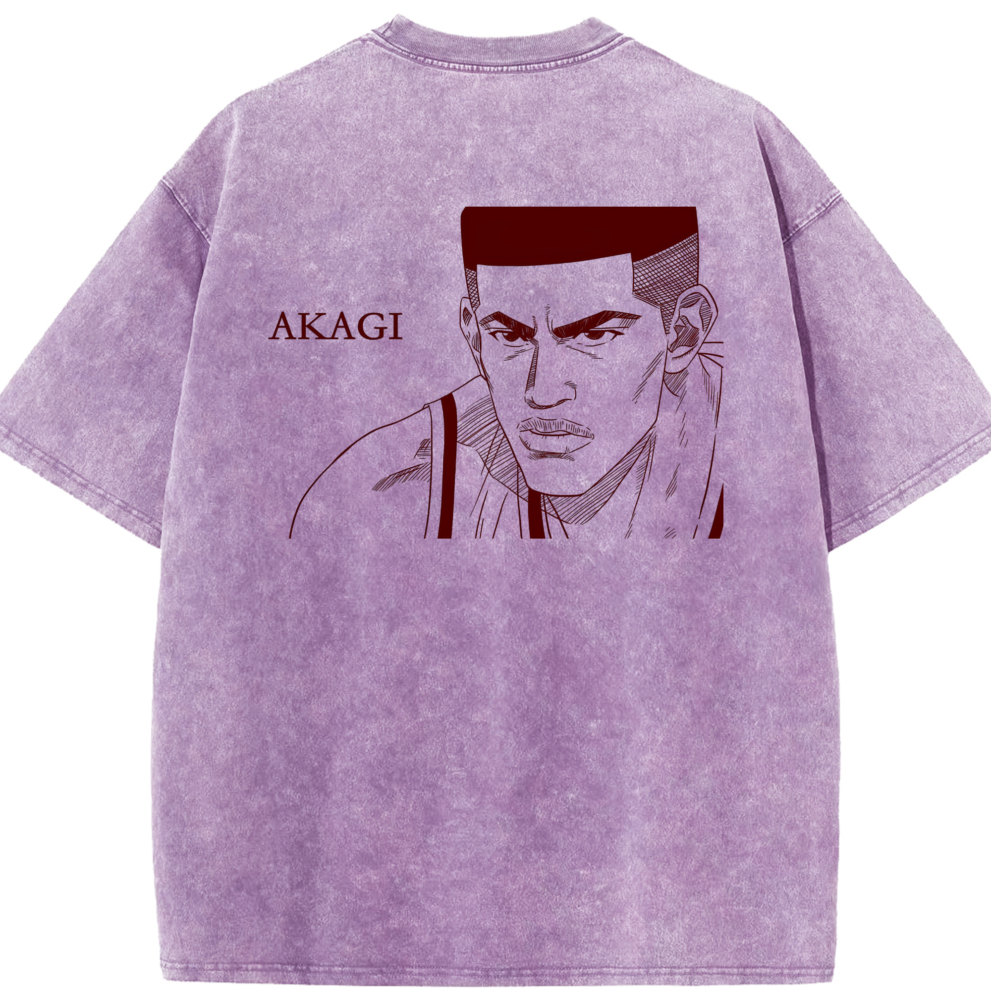SLAM DUNK／スラムダンク 綿100% ヴィンテージ風 半袖Tシャツ（背面プリント）