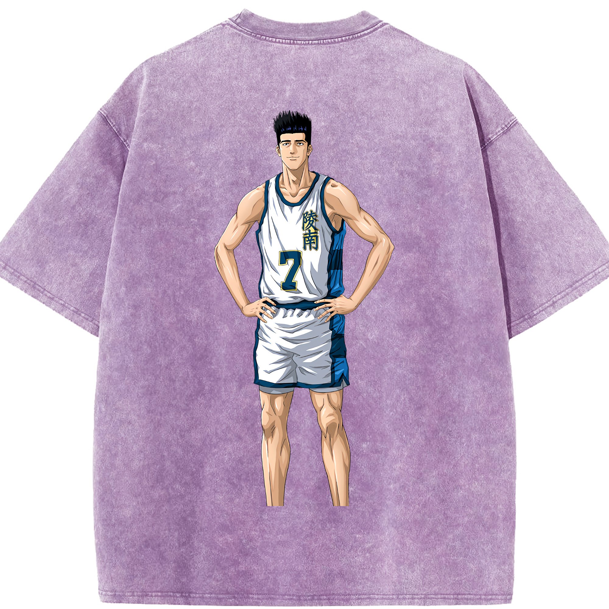 （画像用） SLAM DUNK／スラムダンク 綿100% ヴィンテージ風 半袖Tシャツ（背面プリント）