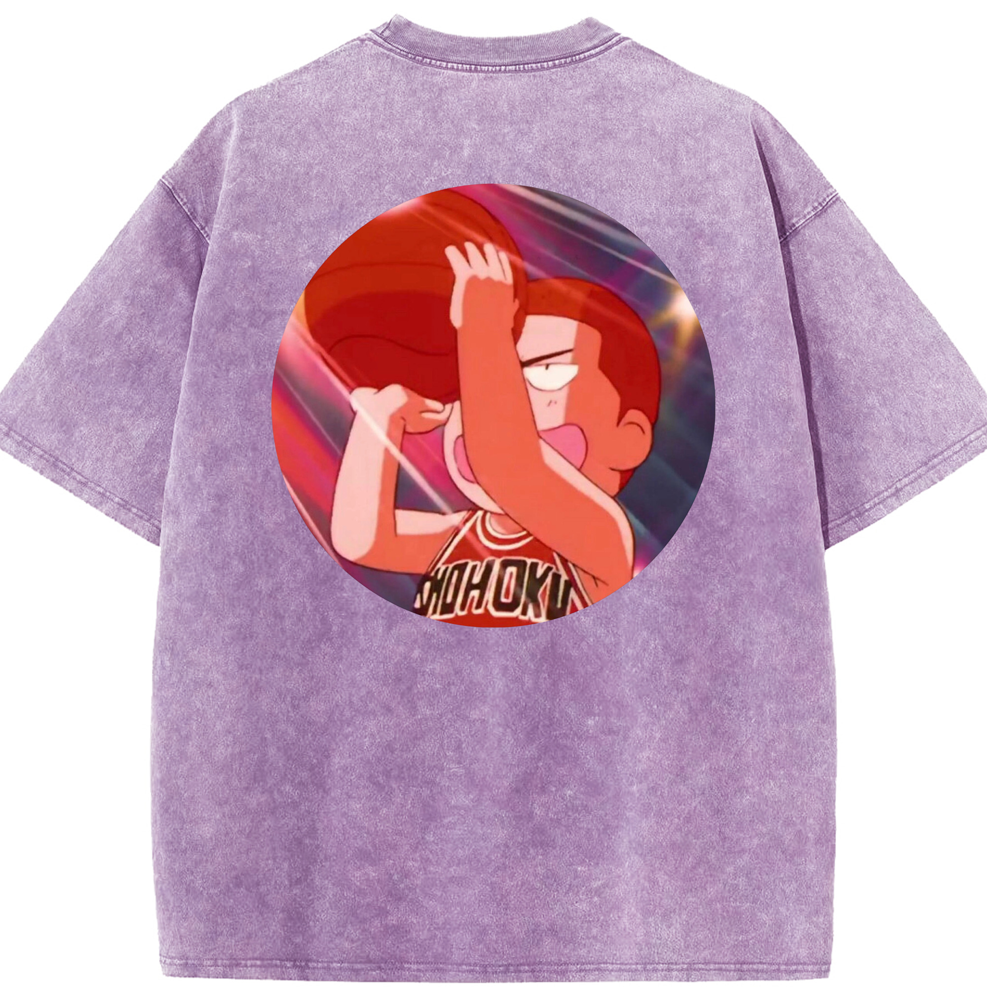 （画像用） SLAM DUNK／スラムダンク 綿100% ヴィンテージ風 半袖Tシャツ（背面プリント）