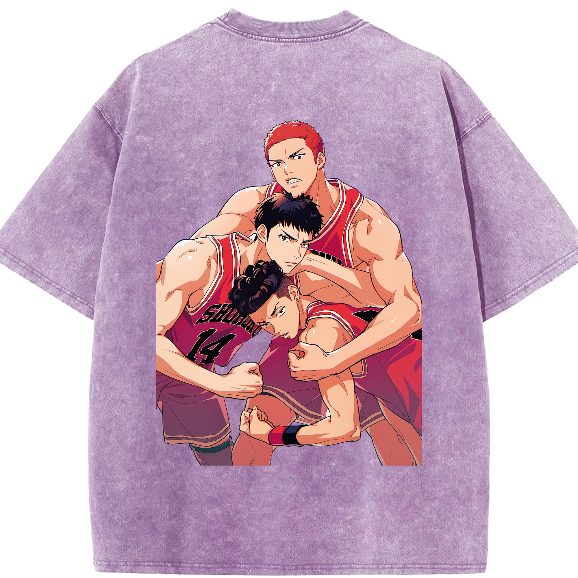 （画像用） SLAM DUNK／スラムダンク 綿100% ヴィンテージ風 半袖Tシャツ（背面プリント）