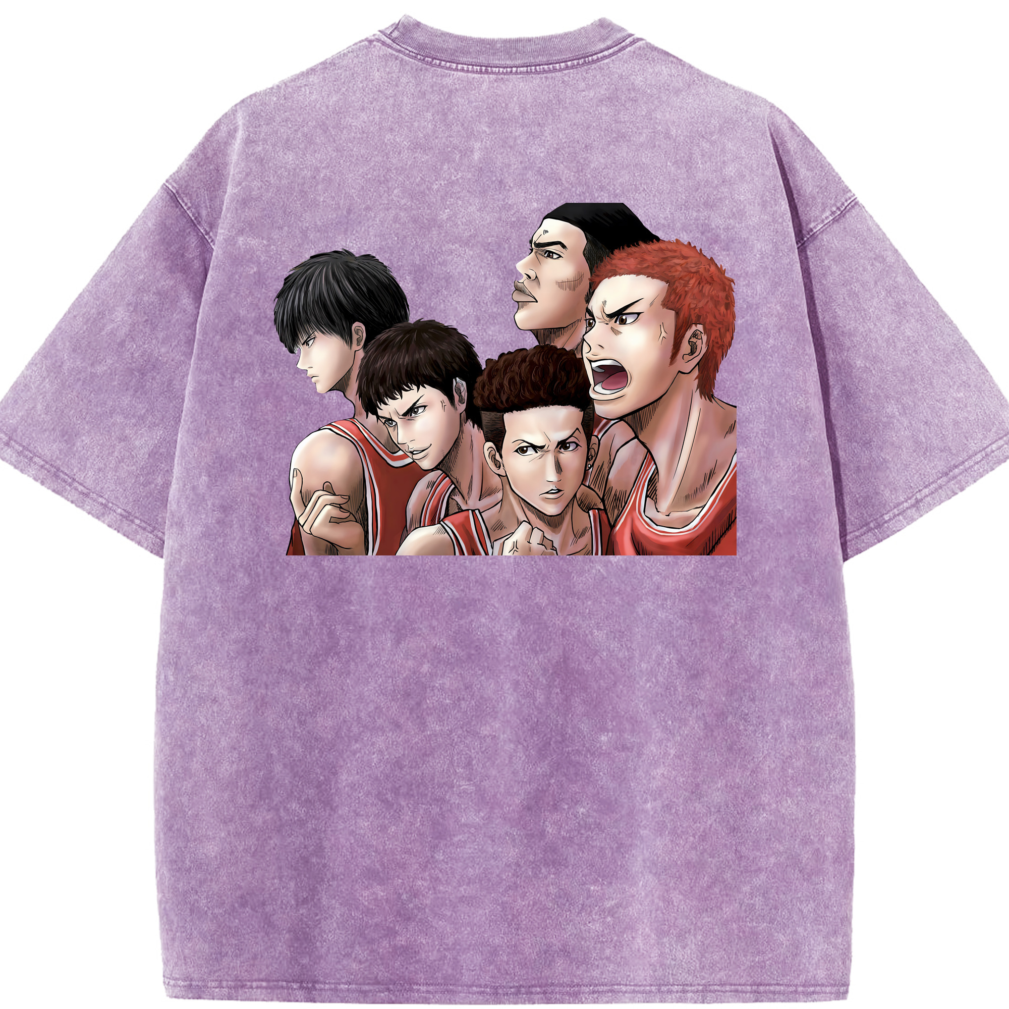 （画像用） SLAM DUNK／スラムダンク 綿100% ヴィンテージ風 半袖Tシャツ（背面プリント）