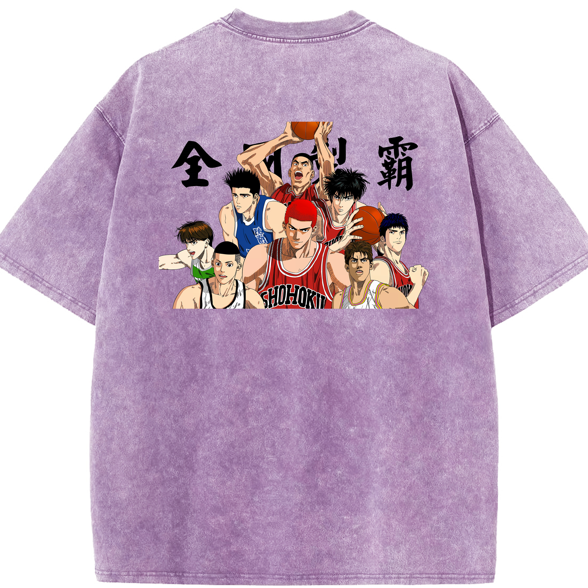 （画像用） SLAM DUNK／スラムダンク 綿100% ヴィンテージ風 半袖Tシャツ（背面プリント）