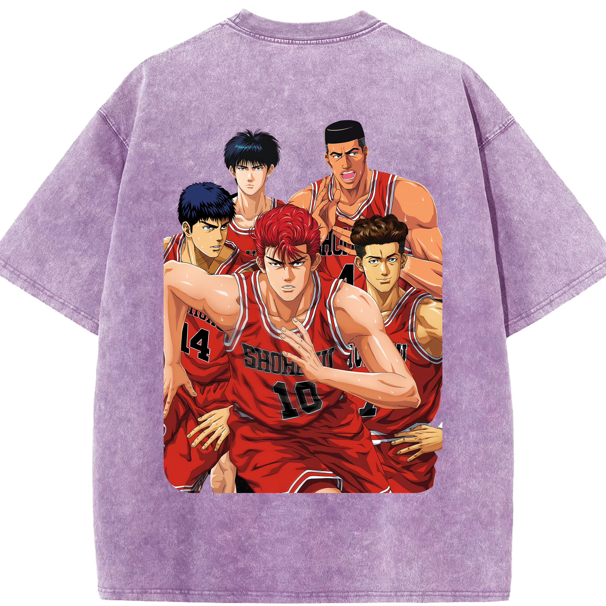 （画像用） SLAM DUNK／スラムダンク 綿100% ヴィンテージ風 半袖Tシャツ（背面プリント）