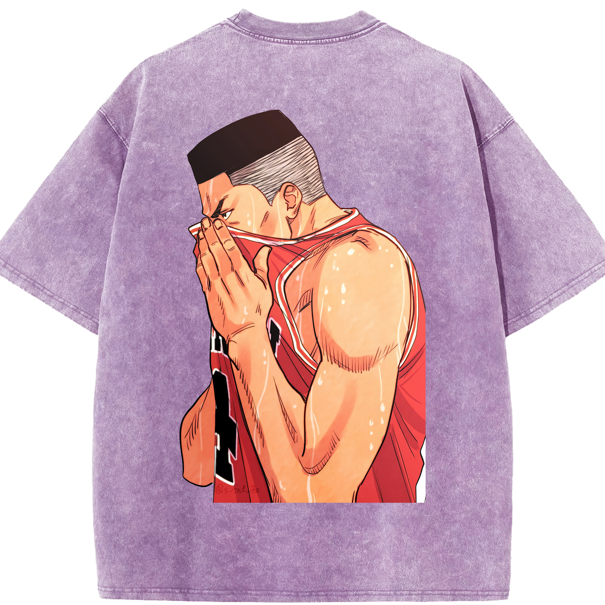 （画像用） SLAM DUNK／スラムダンク 綿100% ヴィンテージ風 半袖Tシャツ（背面プリント）