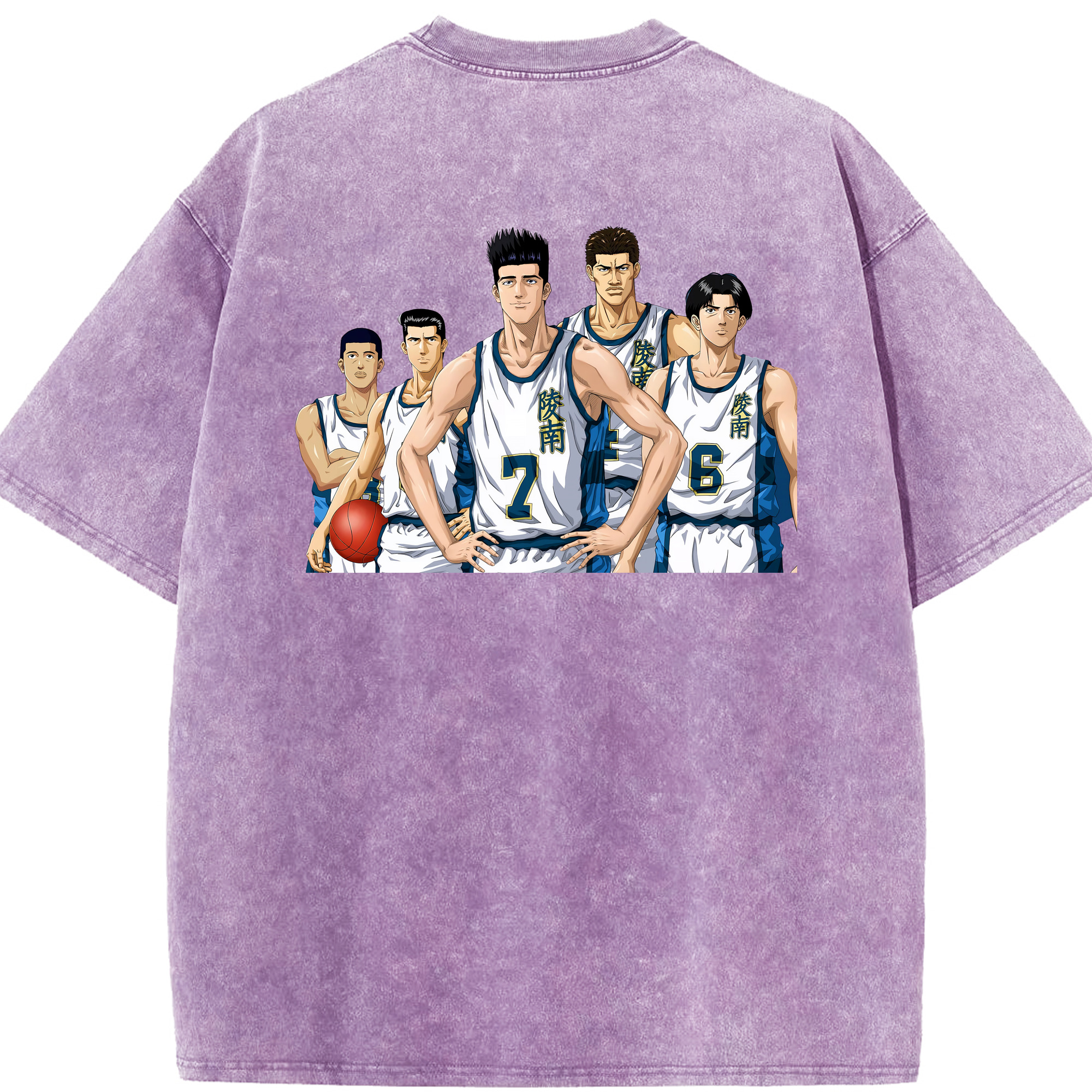 （画像用） SLAM DUNK／スラムダンク 綿100% ヴィンテージ風 半袖Tシャツ（背面プリント）