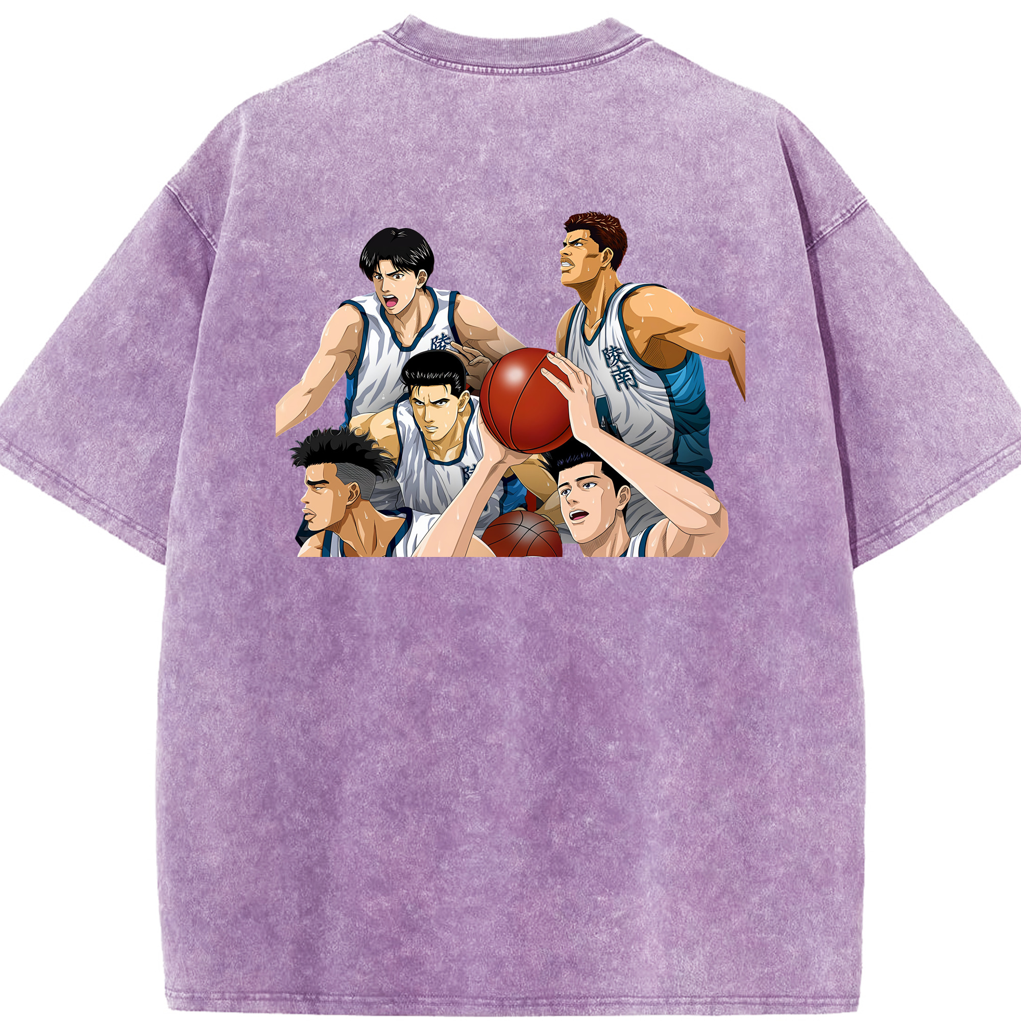 （画像用） SLAM DUNK／スラムダンク 綿100% ヴィンテージ風 半袖Tシャツ（背面プリント）