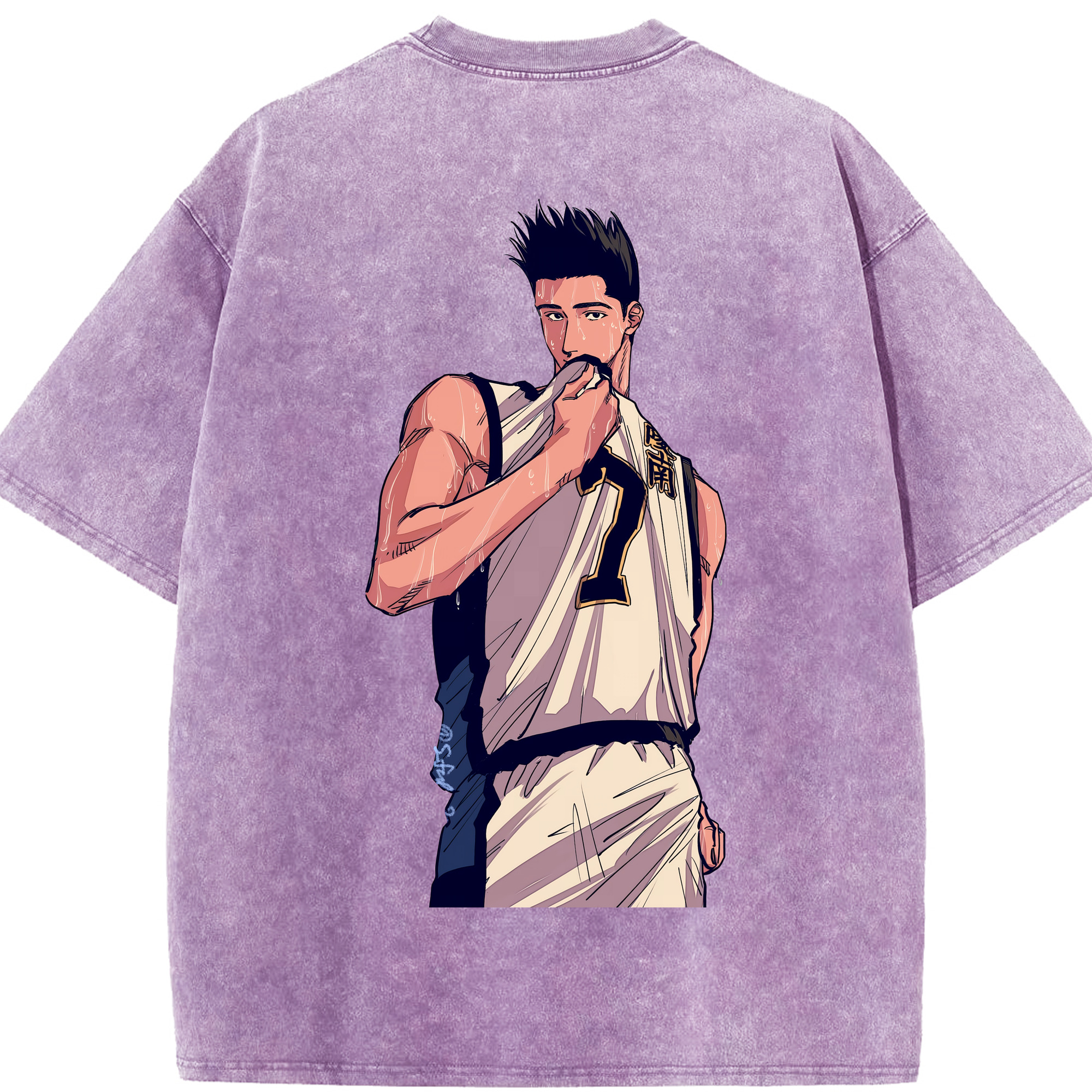 （画像用） SLAM DUNK／スラムダンク 綿100% ヴィンテージ風 半袖Tシャツ（背面プリント）