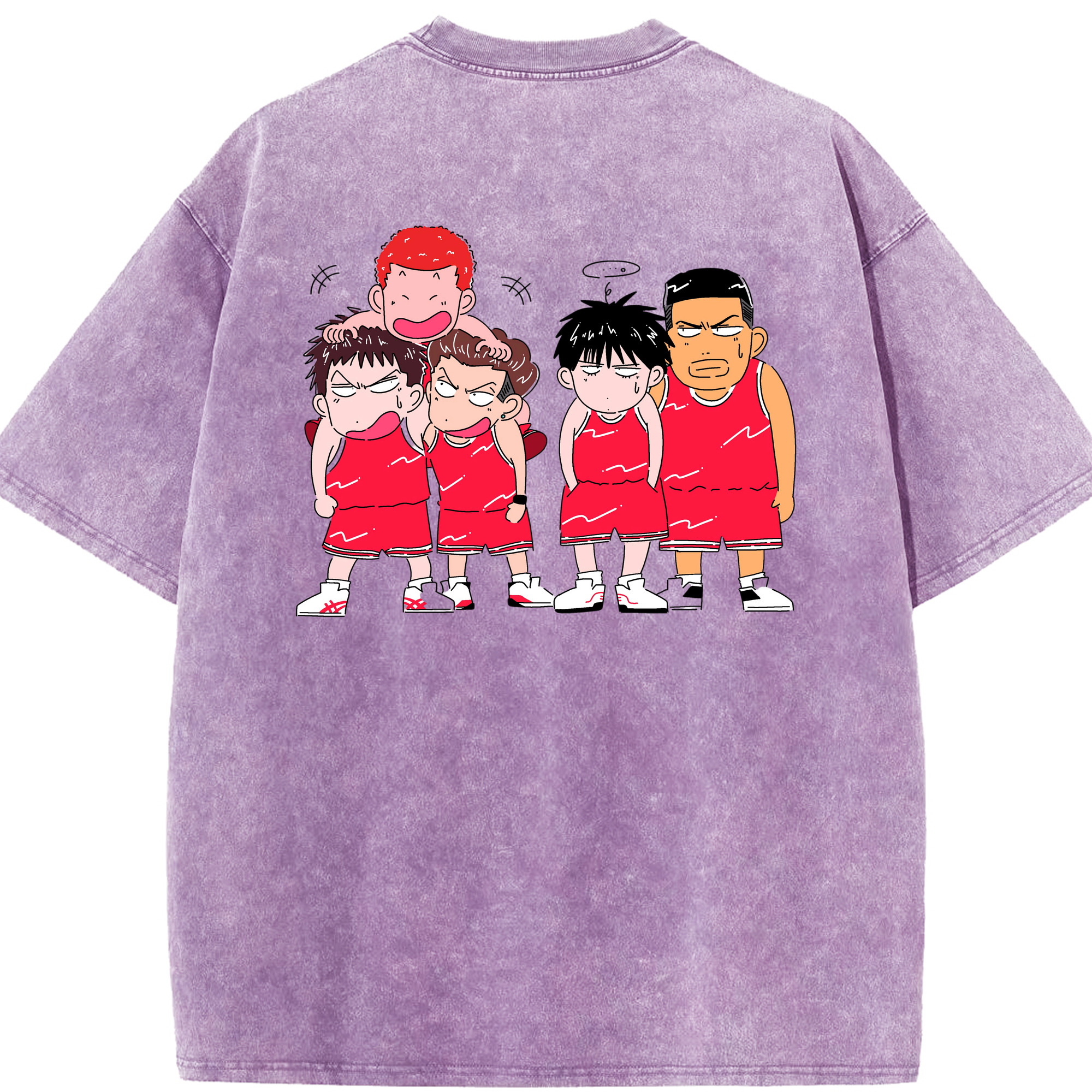 （画像用） SLAM DUNK／スラムダンク 綿100% ヴィンテージ風 半袖Tシャツ（背面プリント）