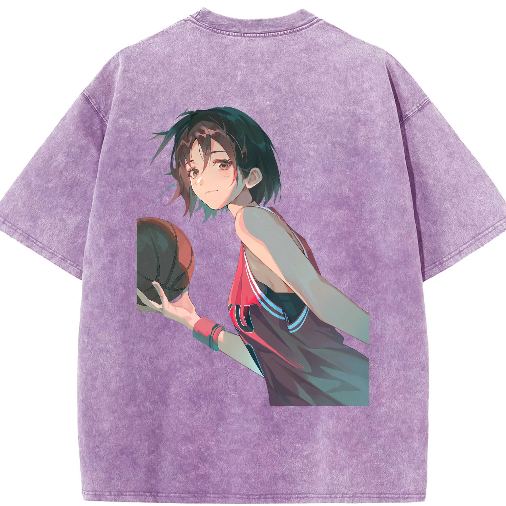 SLAM DUNK／スラムダンク 綿100% ヴィンテージ風 半袖Tシャツ（背面プリント）
