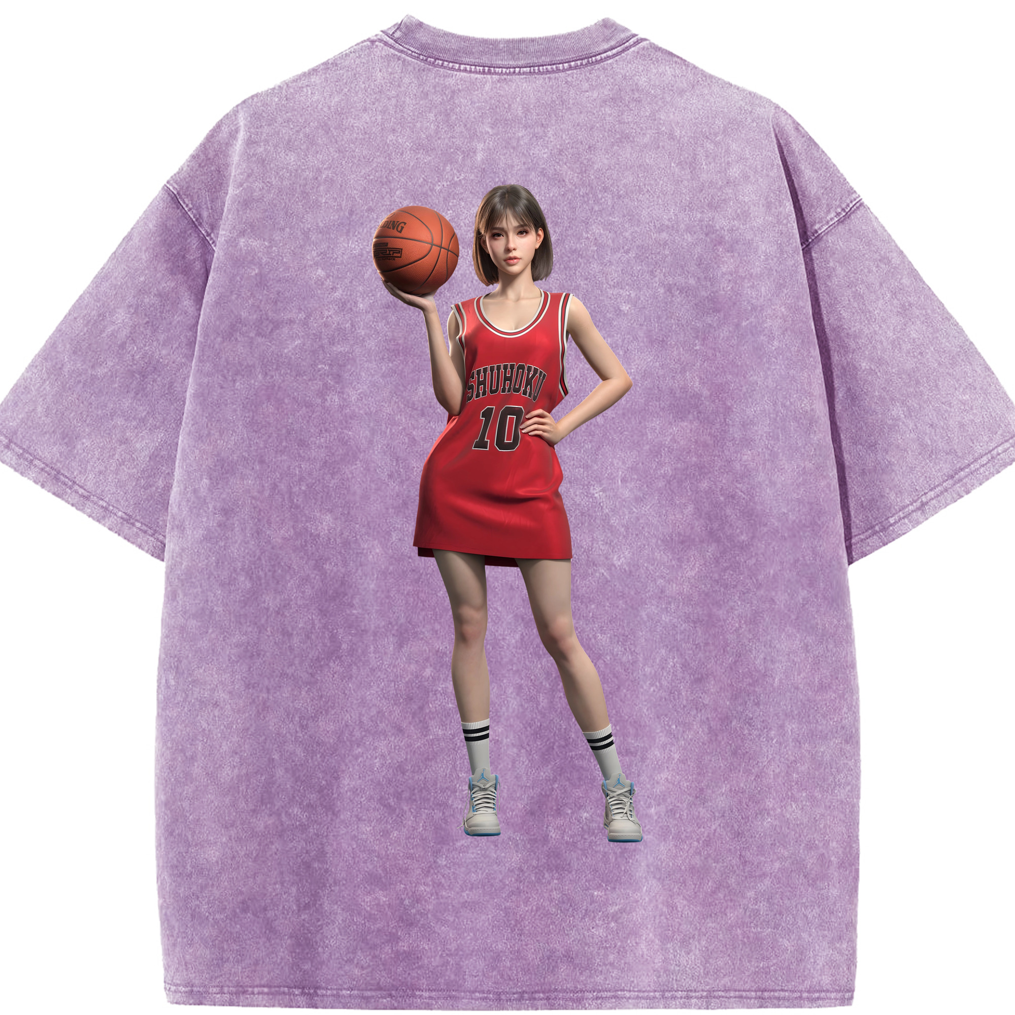 （画像用） SLAM DUNK／スラムダンク 綿100% ヴィンテージ風 半袖Tシャツ（背面プリント）