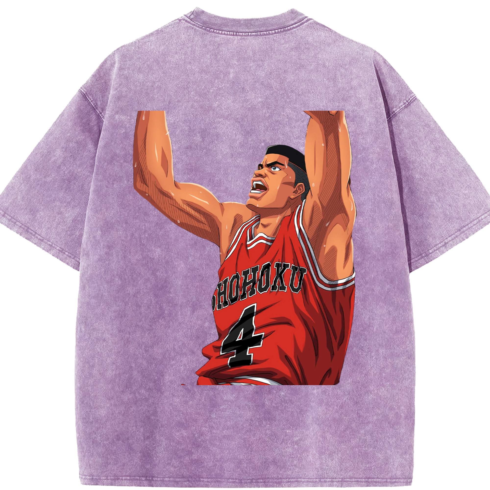 （画像用） SLAM DUNK／スラムダンク 綿100% ヴィンテージ風 半袖Tシャツ（背面プリント）