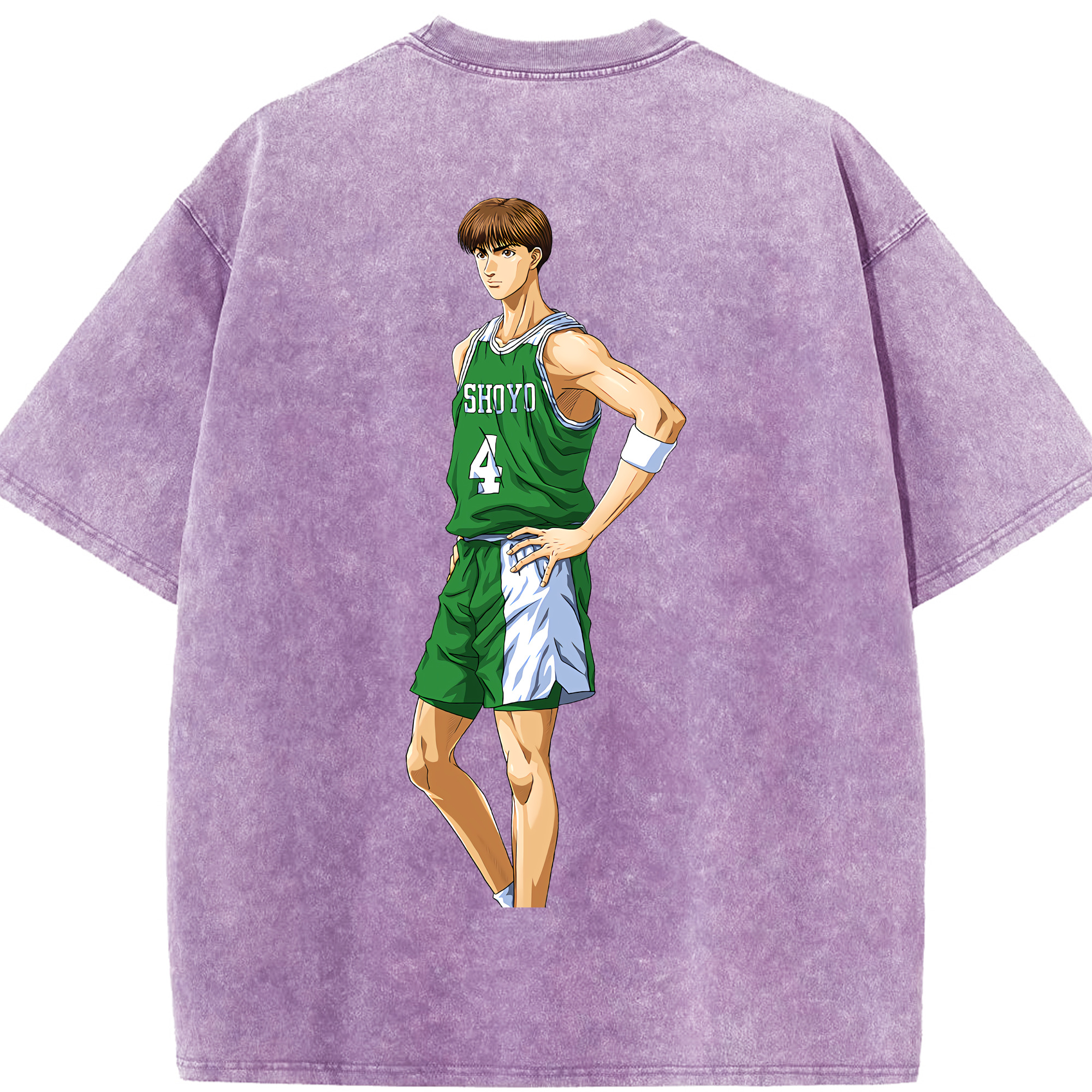 SLAM DUNK／スラムダンク 綿100% ヴィンテージ風 半袖Tシャツ（背面プリント）