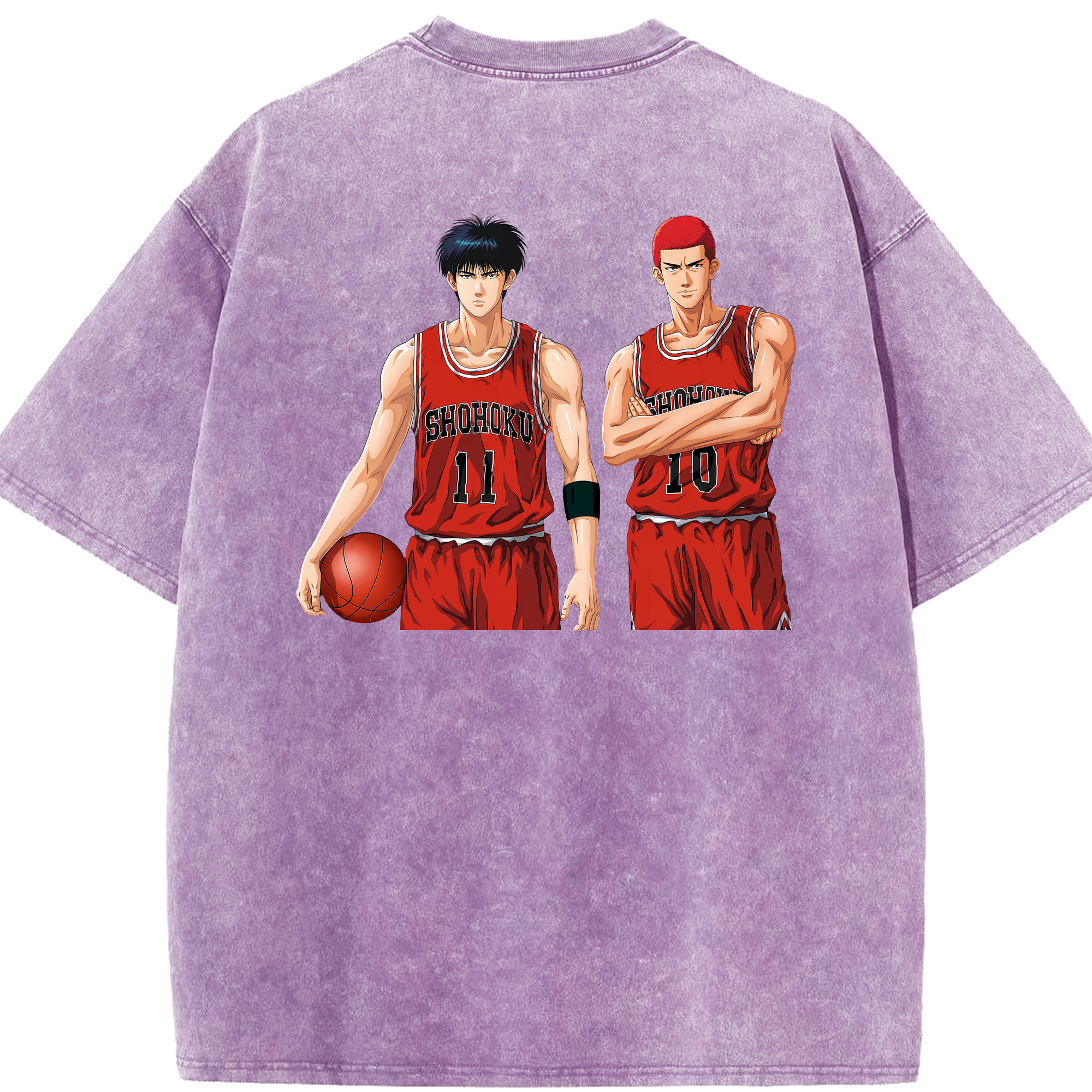 （画像用） SLAM DUNK／スラムダンク 綿100% ヴィンテージ風 半袖Tシャツ（背面プリント）
