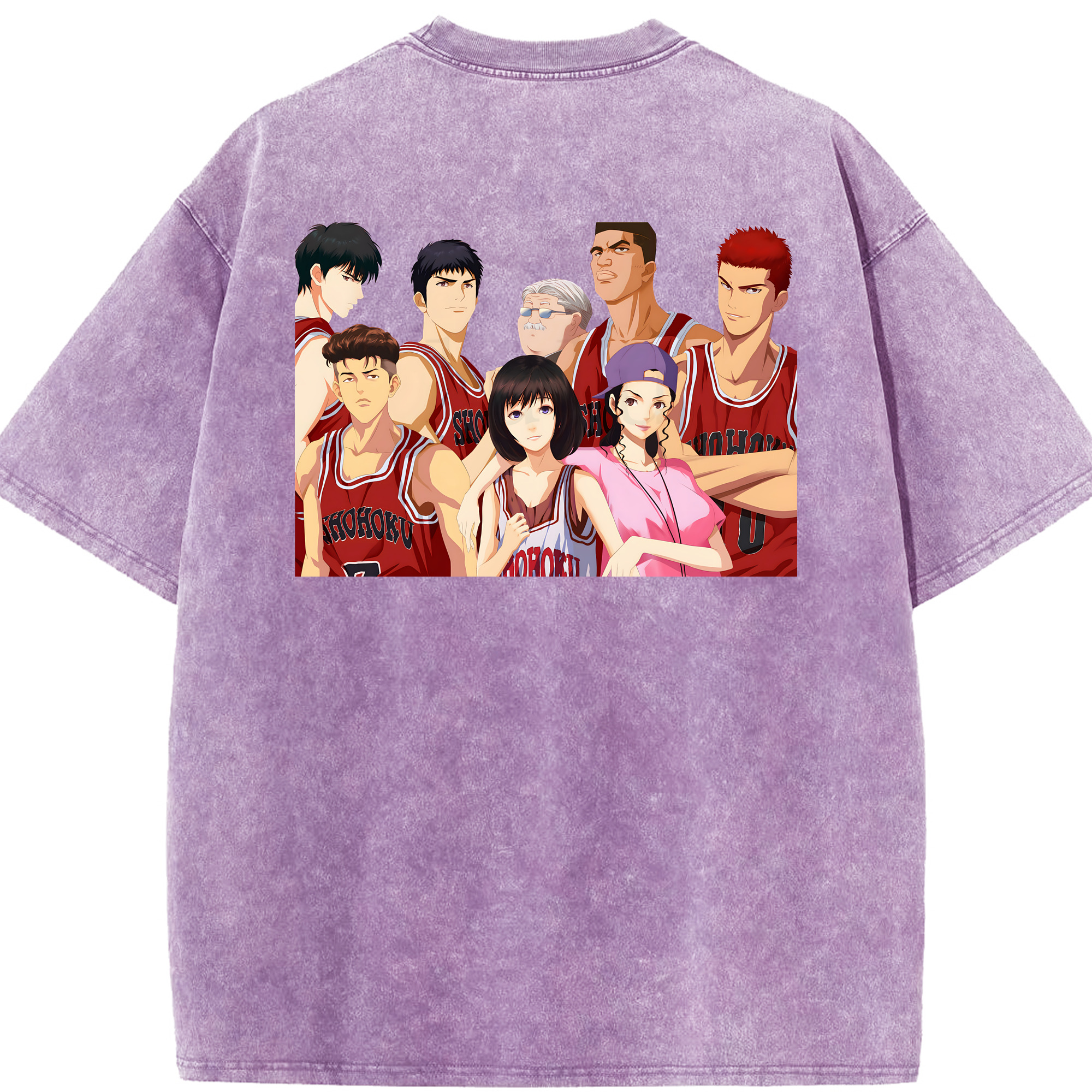 （画像用） SLAM DUNK／スラムダンク 綿100% ヴィンテージ風 半袖Tシャツ（背面プリント）