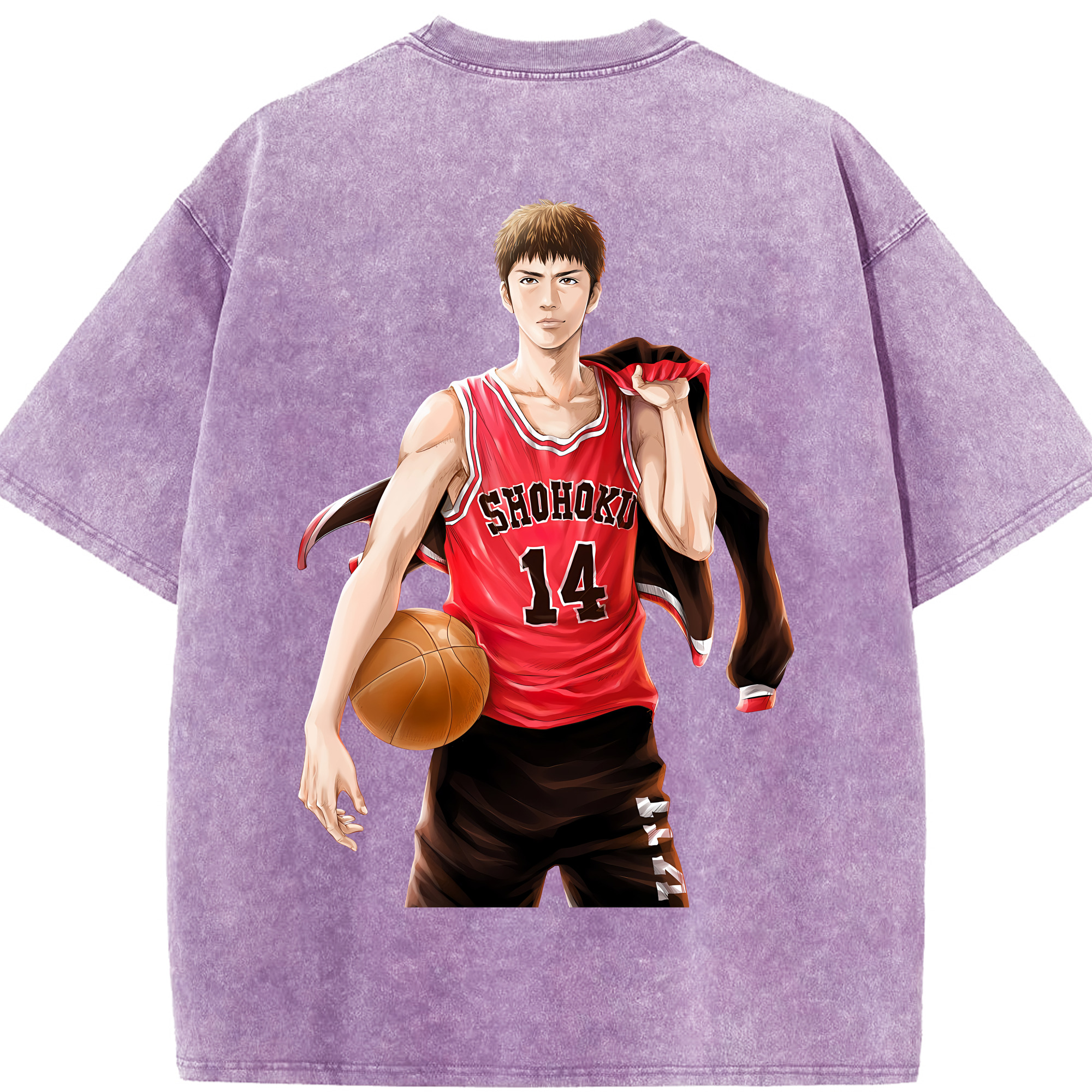 （画像用） SLAM DUNK／スラムダンク 綿100% ヴィンテージ風 半袖Tシャツ（背面プリント）