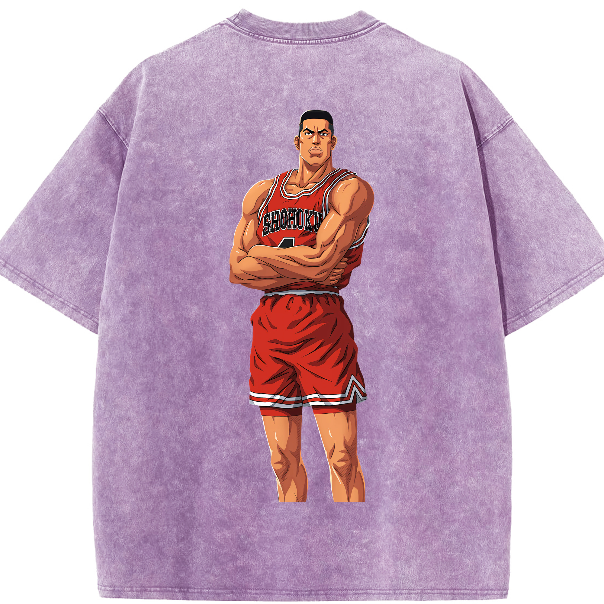 （画像用） SLAM DUNK／スラムダンク 綿100% ヴィンテージ風 半袖Tシャツ（背面プリント）