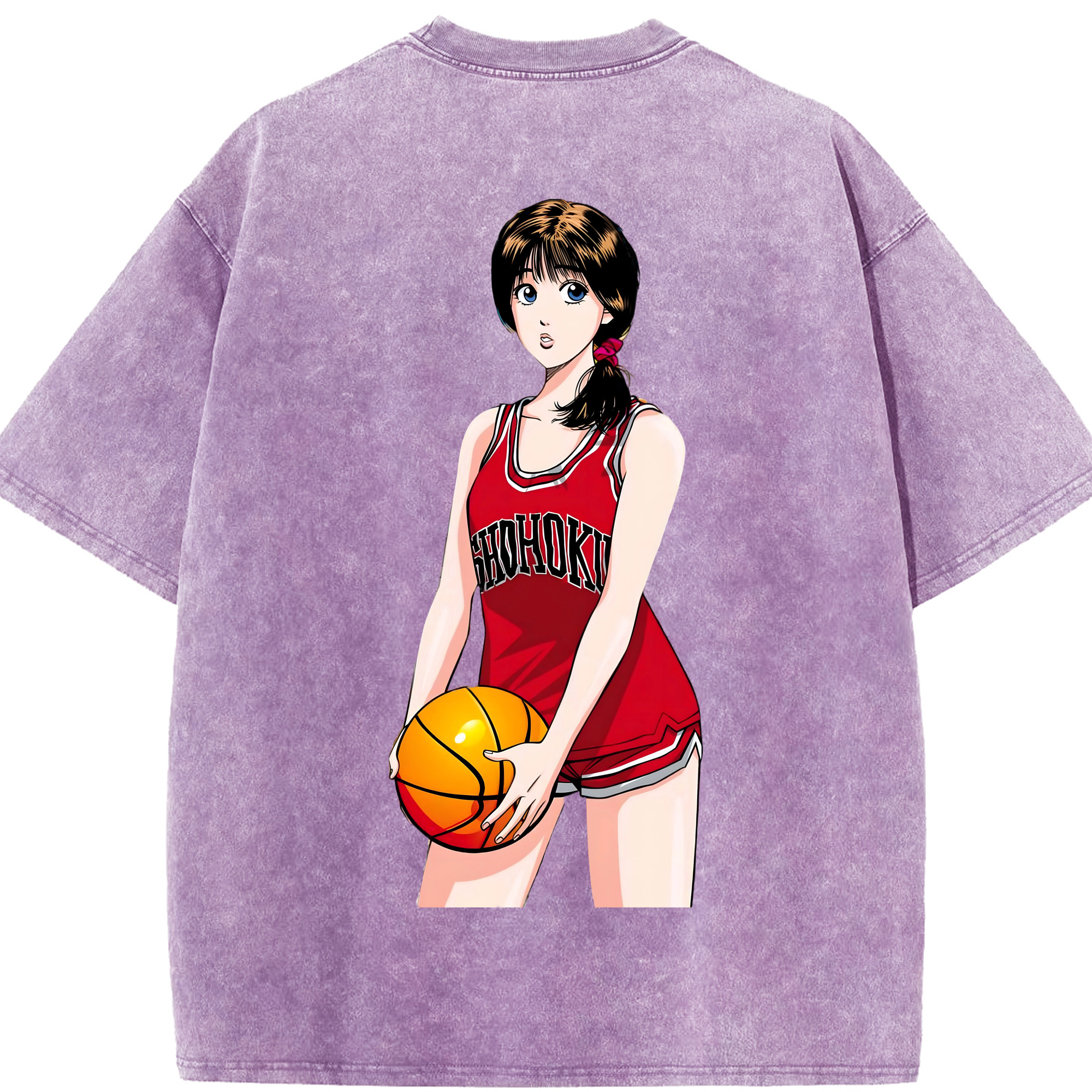 SLAM DUNK／スラムダンク 綿100% ヴィンテージ風 半袖Tシャツ（背面プリント）