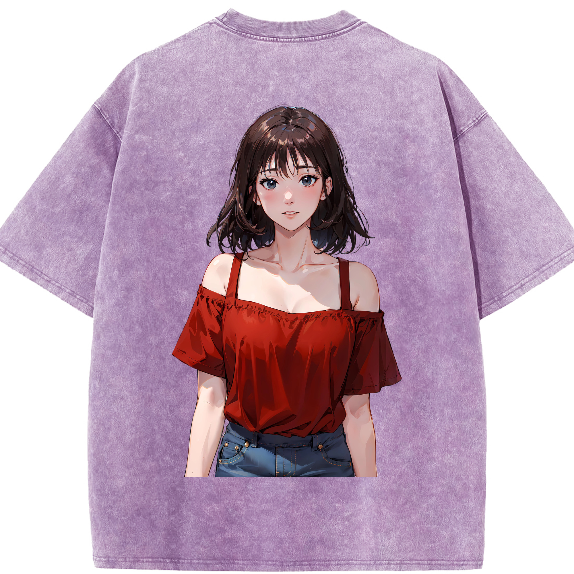 SLAM DUNK／スラムダンク 綿100% ヴィンテージ風 半袖Tシャツ（背面プリント）