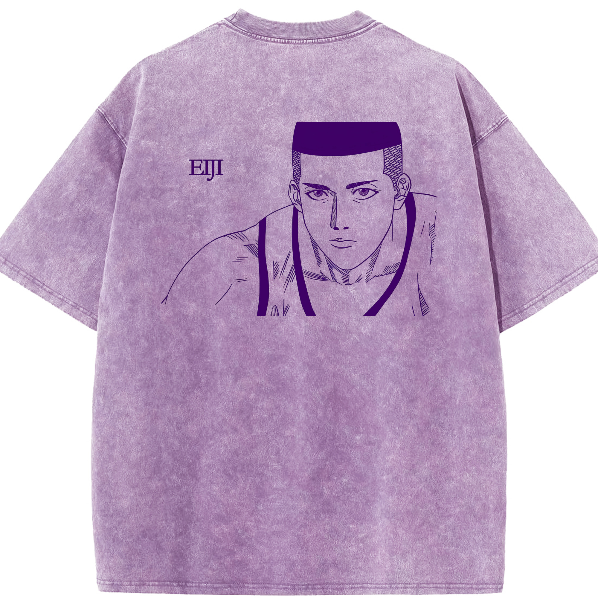 SLAM DUNK／スラムダンク 綿100% ヴィンテージ風 半袖Tシャツ（背面プリント）
