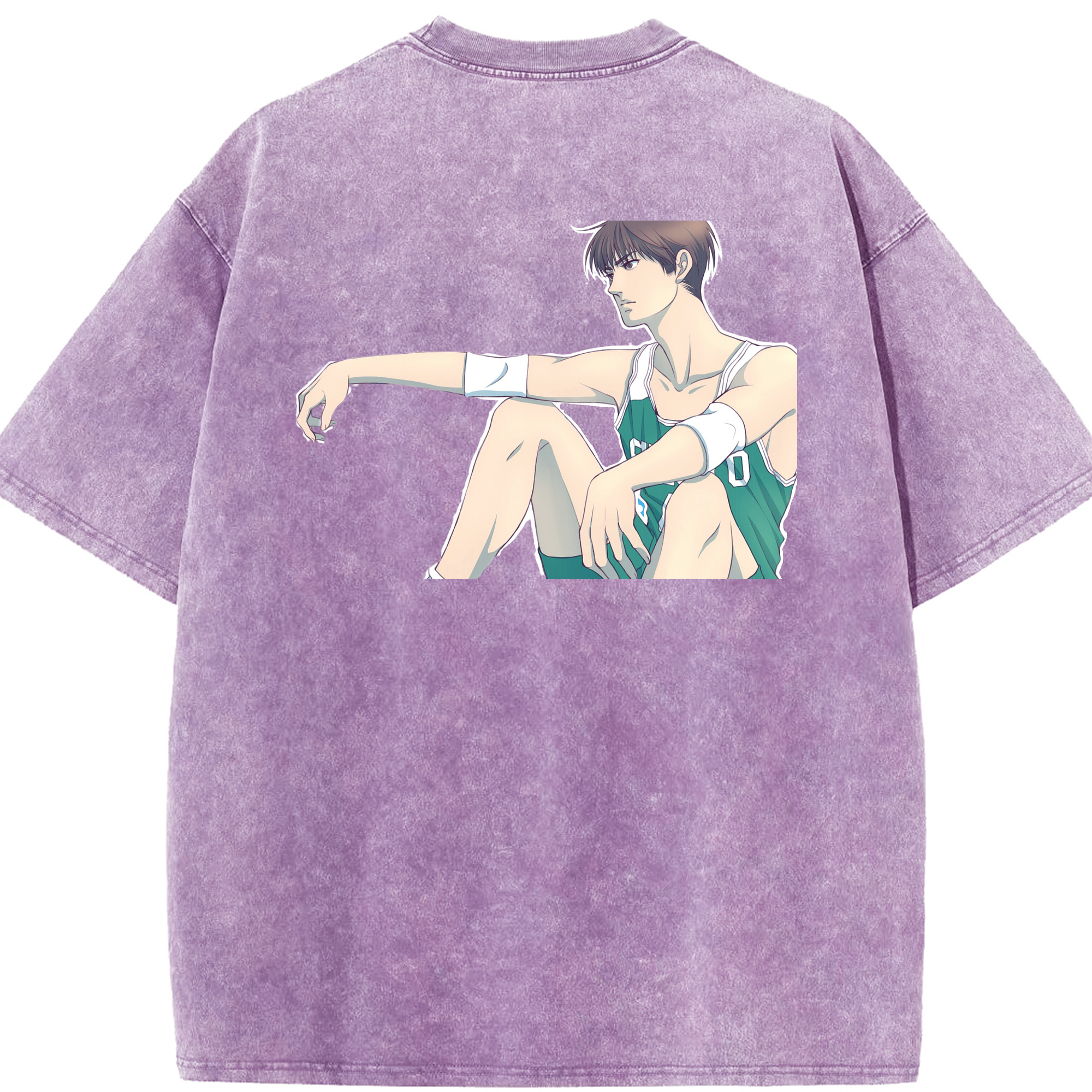 SLAM DUNK／スラムダンク 綿100% ヴィンテージ風 半袖Tシャツ（背面プリント）