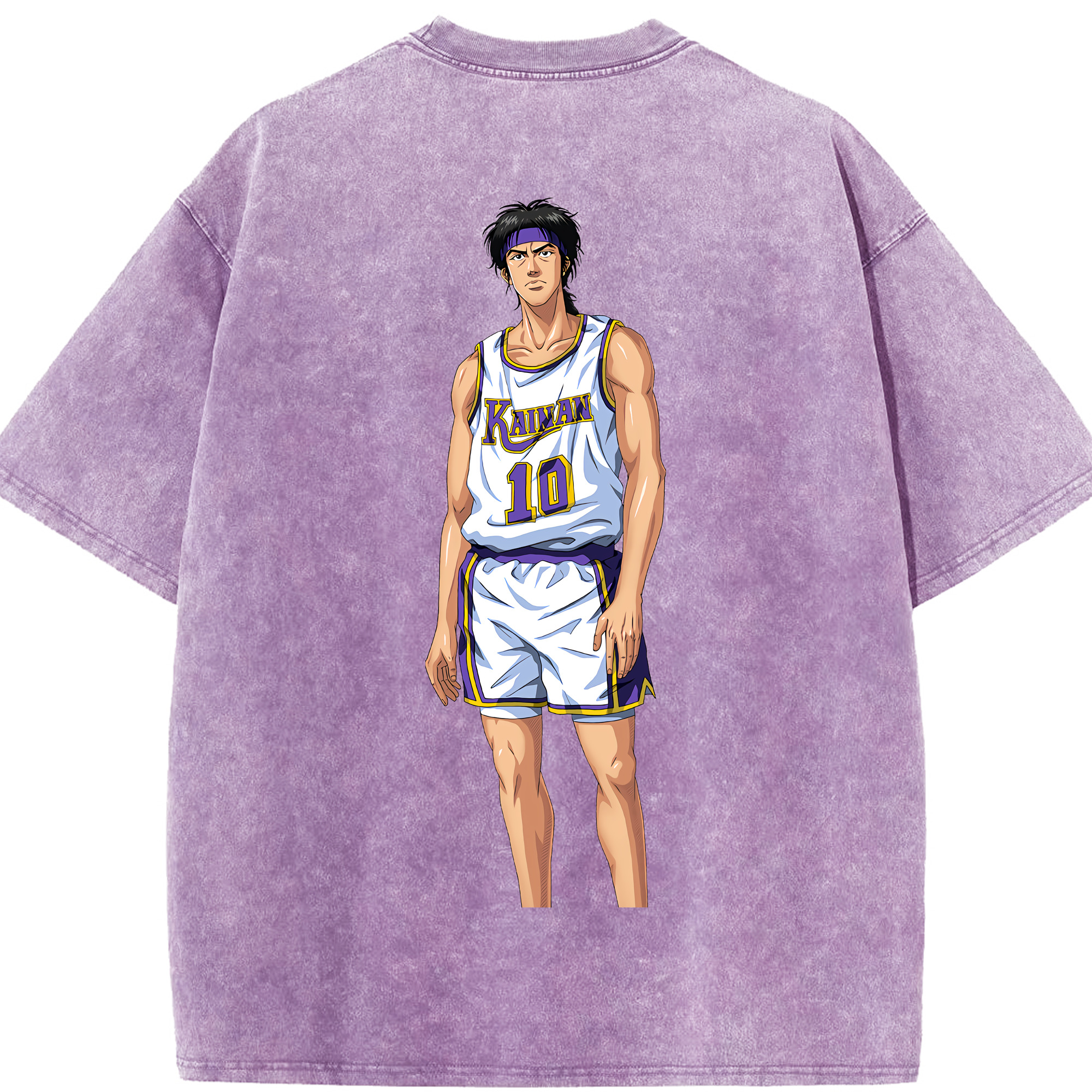 SLAM DUNK／スラムダンク 綿100% ヴィンテージ風 半袖Tシャツ（背面プリント）