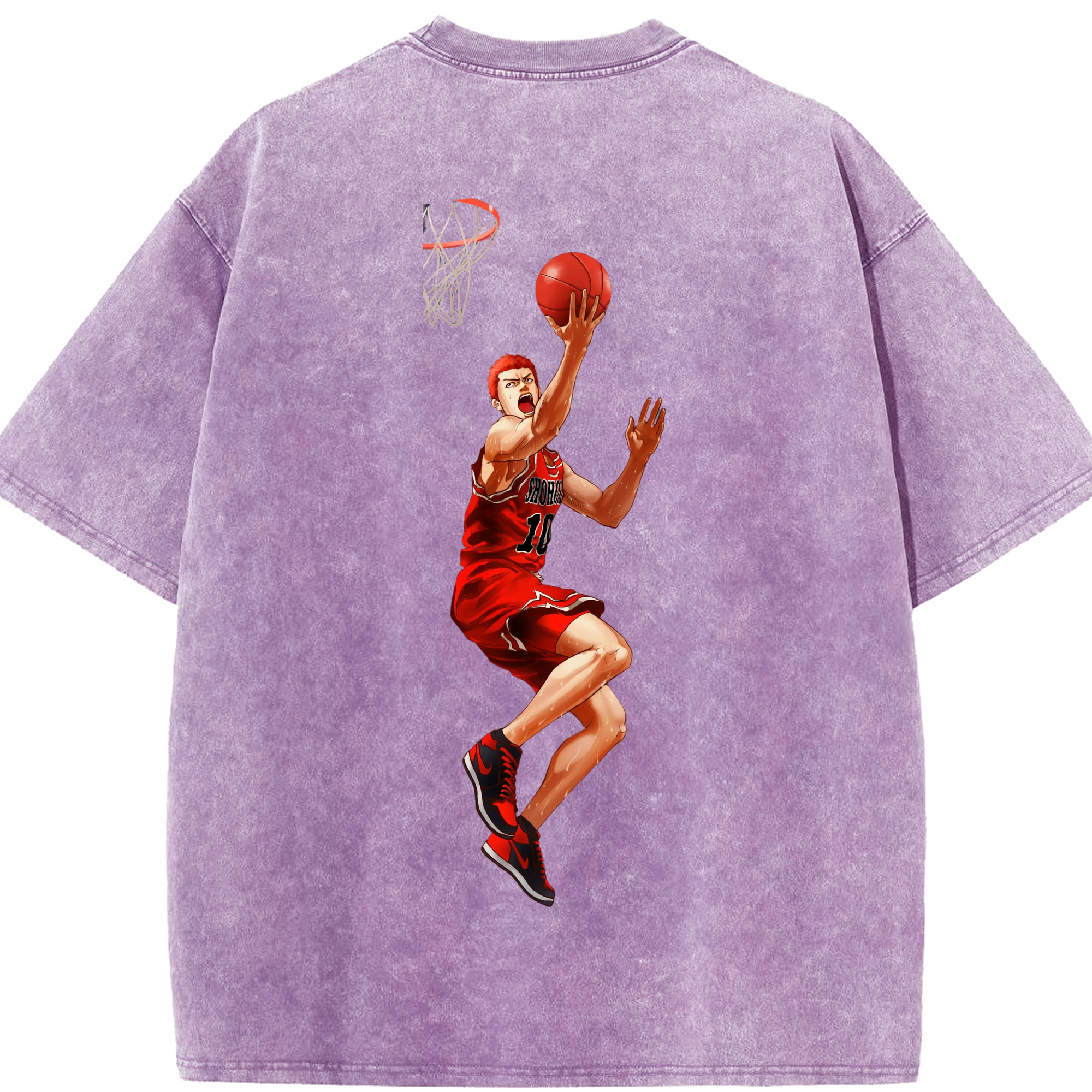 （画像用） SLAM DUNK／スラムダンク 綿100% ヴィンテージ風 半袖Tシャツ（背面プリント）