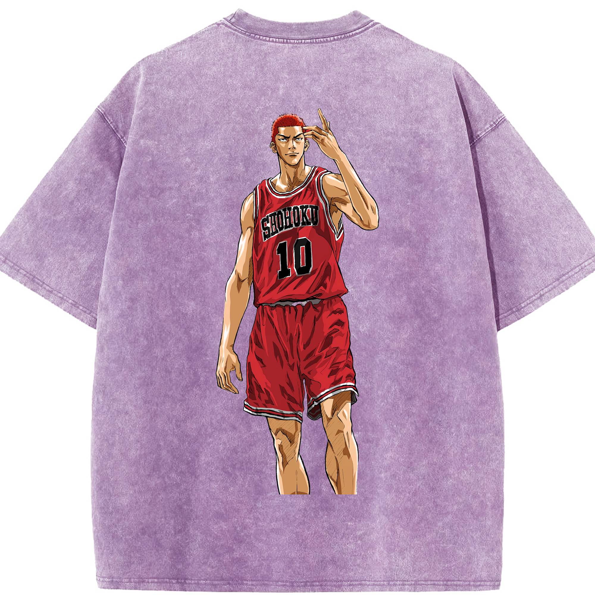 （画像用） SLAM DUNK／スラムダンク 綿100% ヴィンテージ風 半袖Tシャツ（背面プリント）