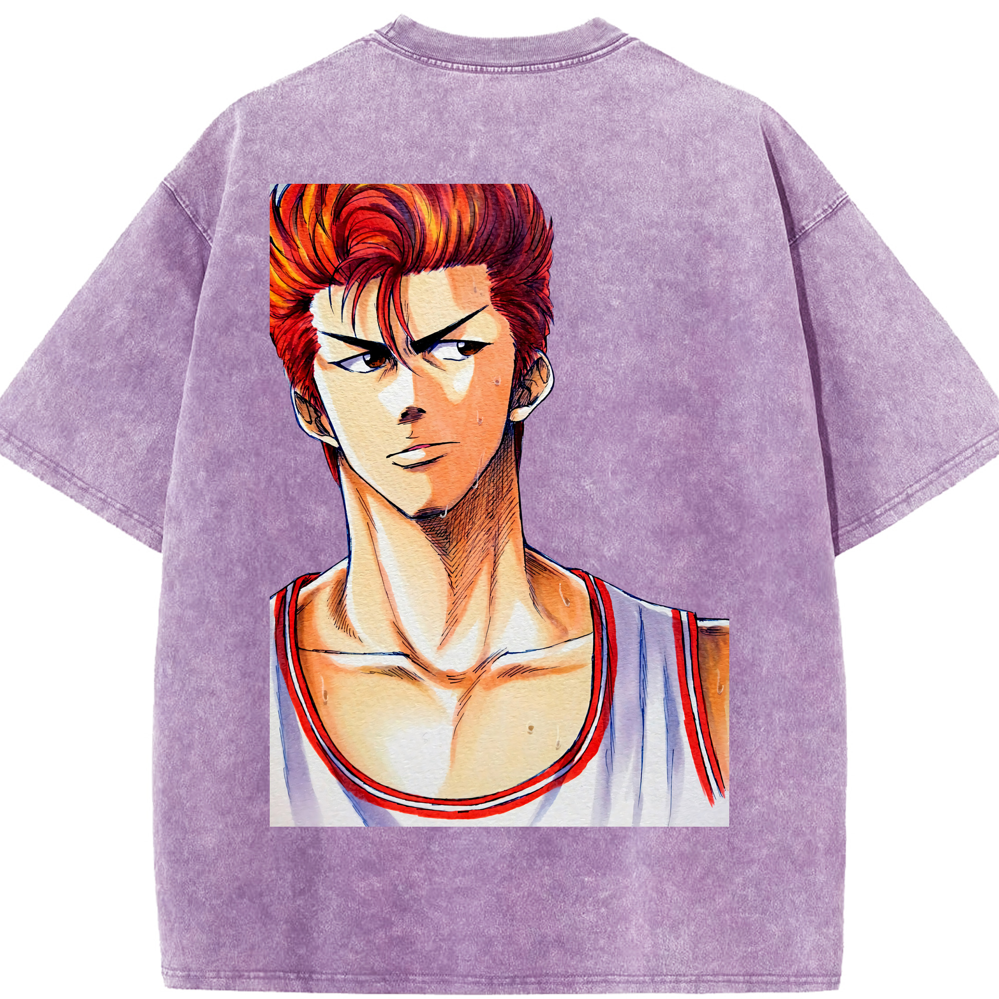 （画像用） SLAM DUNK／スラムダンク 綿100% ヴィンテージ風 半袖Tシャツ（背面プリント）