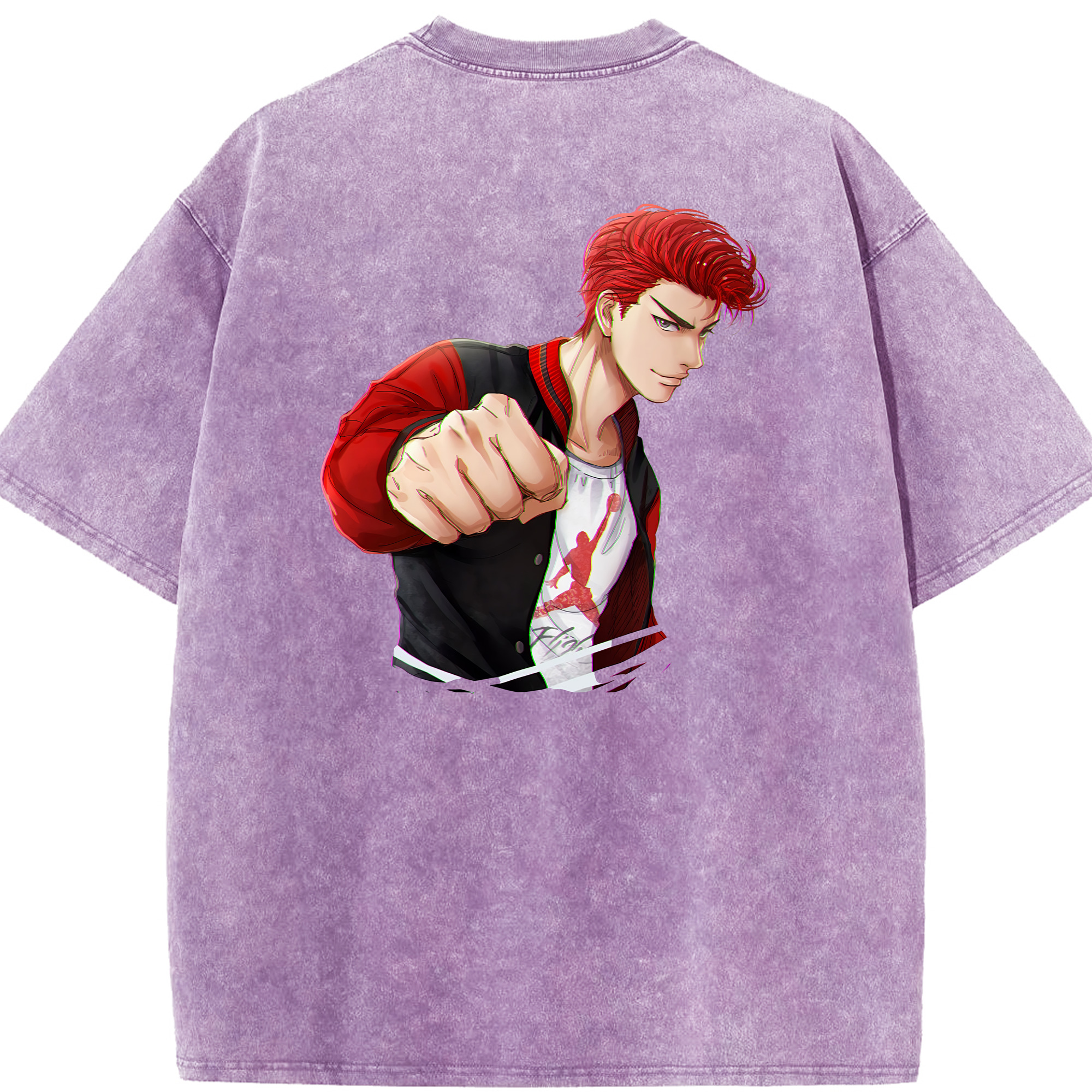 （画像用） SLAM DUNK／スラムダンク 綿100% ヴィンテージ風 半袖Tシャツ（背面プリント）