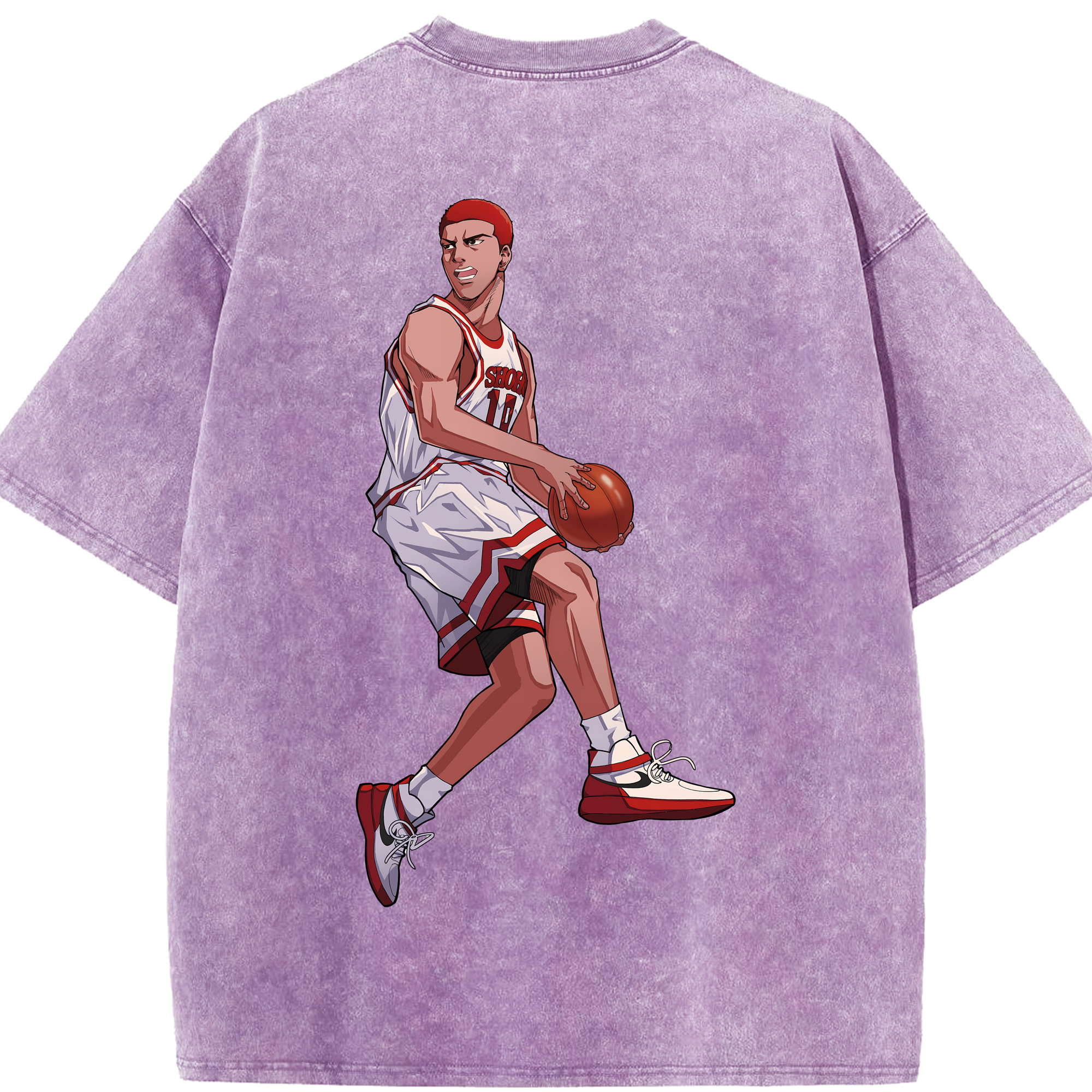 （画像用） SLAM DUNK／スラムダンク 綿100% ヴィンテージ風 半袖Tシャツ（背面プリント）