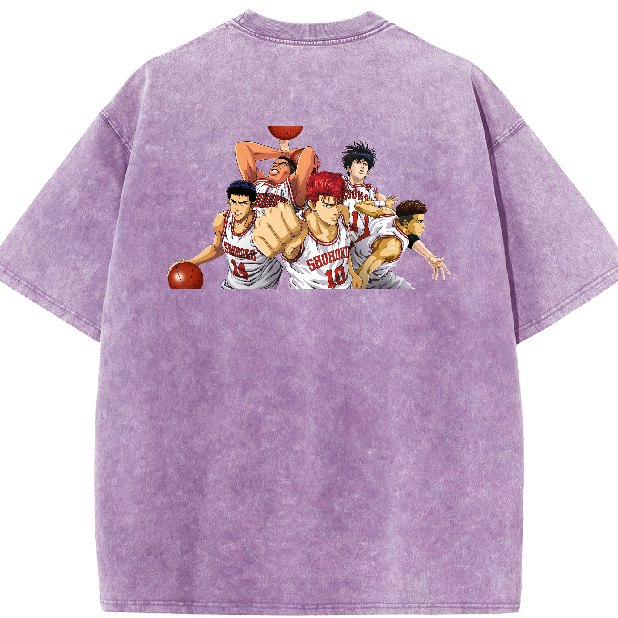 （画像用） SLAM DUNK／スラムダンク 綿100% ヴィンテージ風 半袖Tシャツ（背面プリント）
