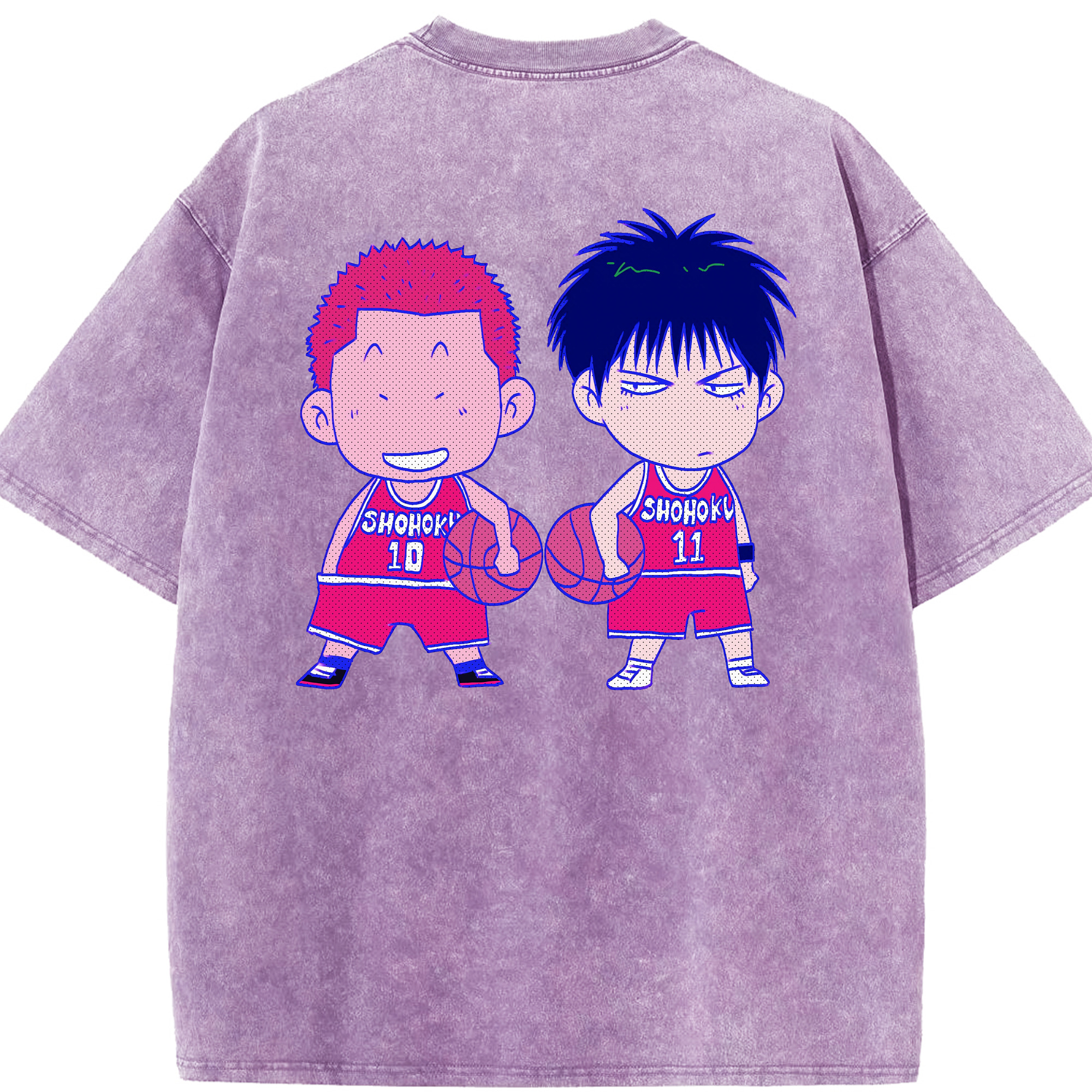 （画像用） SLAM DUNK／スラムダンク 綿100% ヴィンテージ風 半袖Tシャツ（背面プリント）