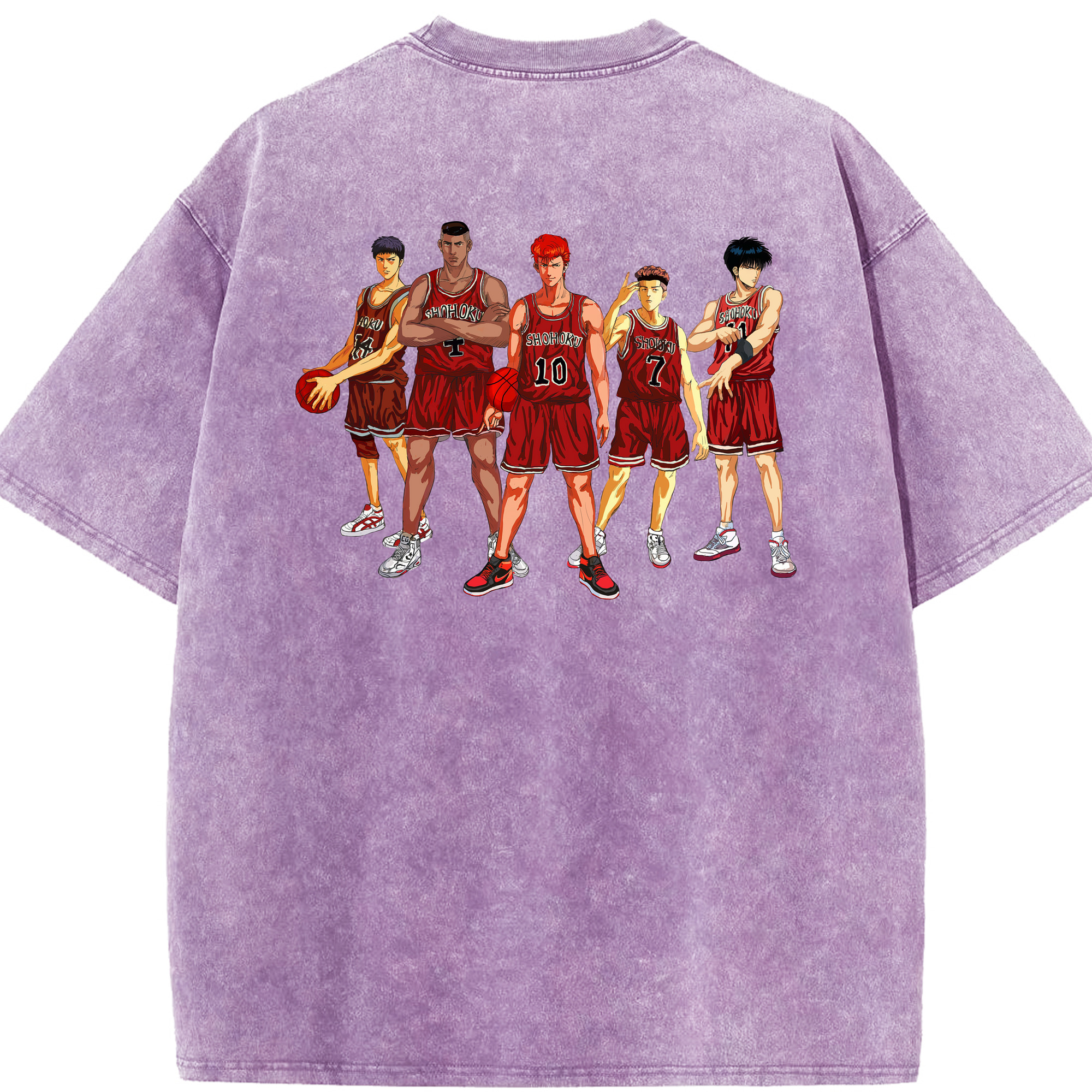 （画像用） SLAM DUNK／スラムダンク 綿100% ヴィンテージ風 半袖Tシャツ（背面プリント）