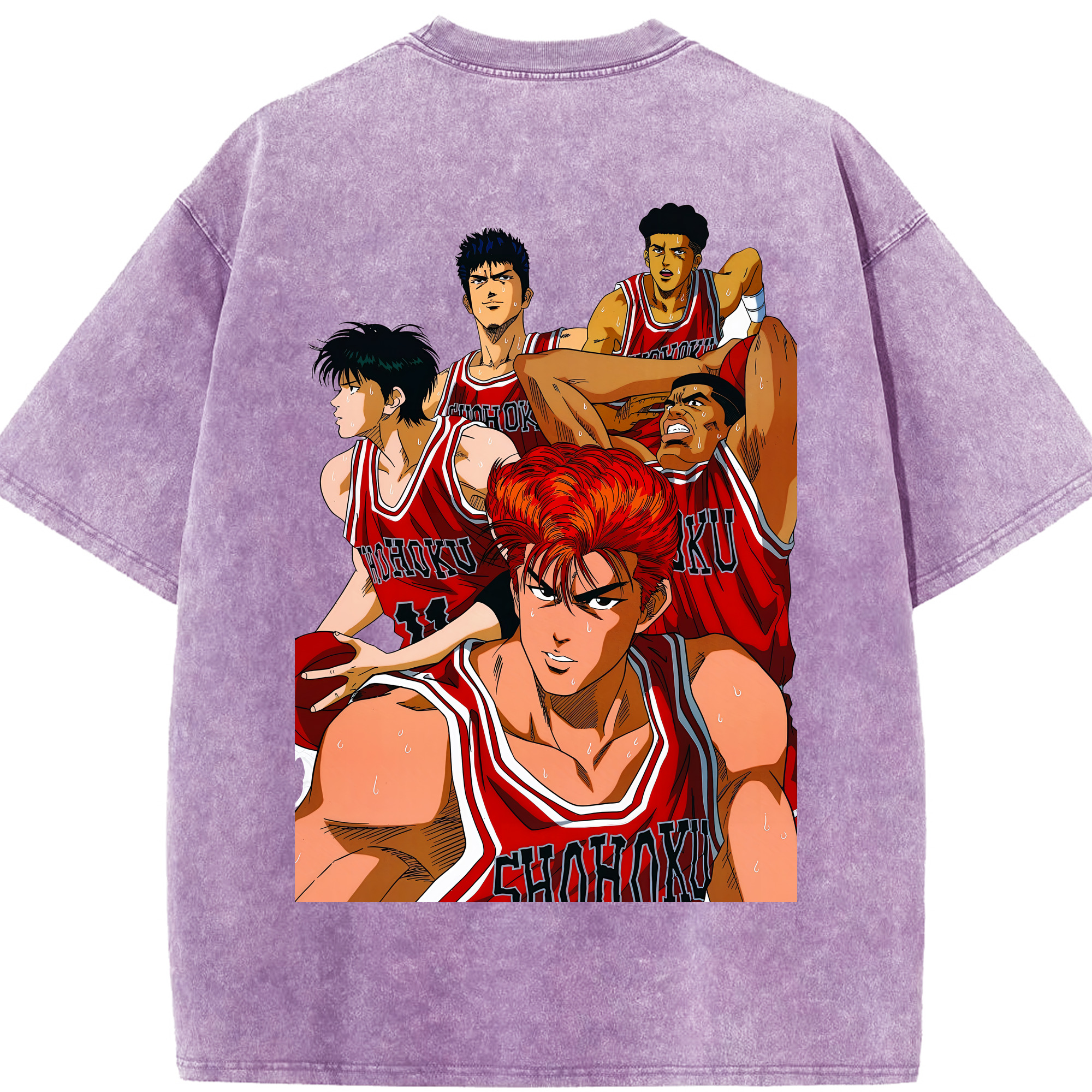 （画像用） SLAM DUNK／スラムダンク 綿100% ヴィンテージ風 半袖Tシャツ（背面プリント）