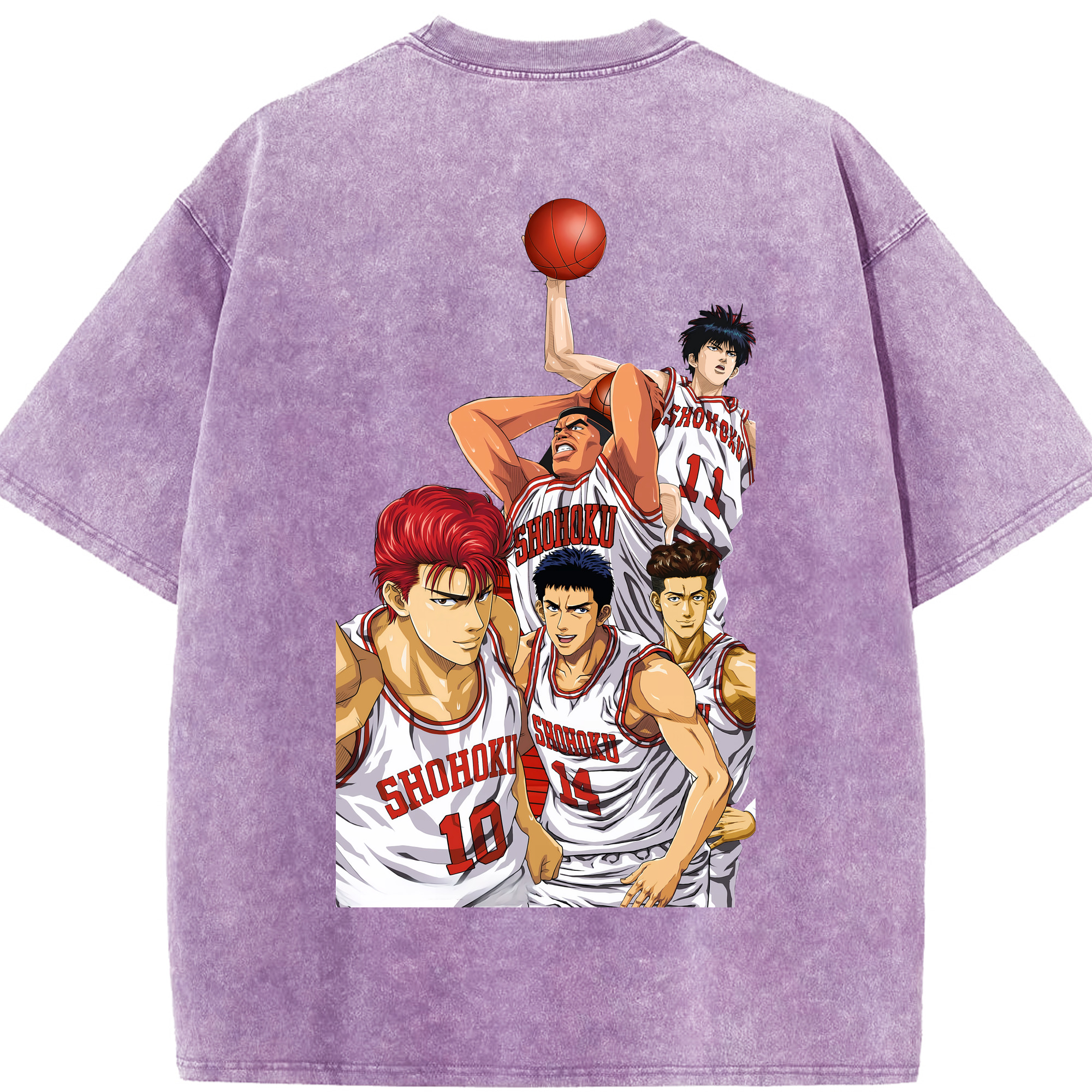 （画像用） SLAM DUNK／スラムダンク 綿100% ヴィンテージ風 半袖Tシャツ（背面プリント）
