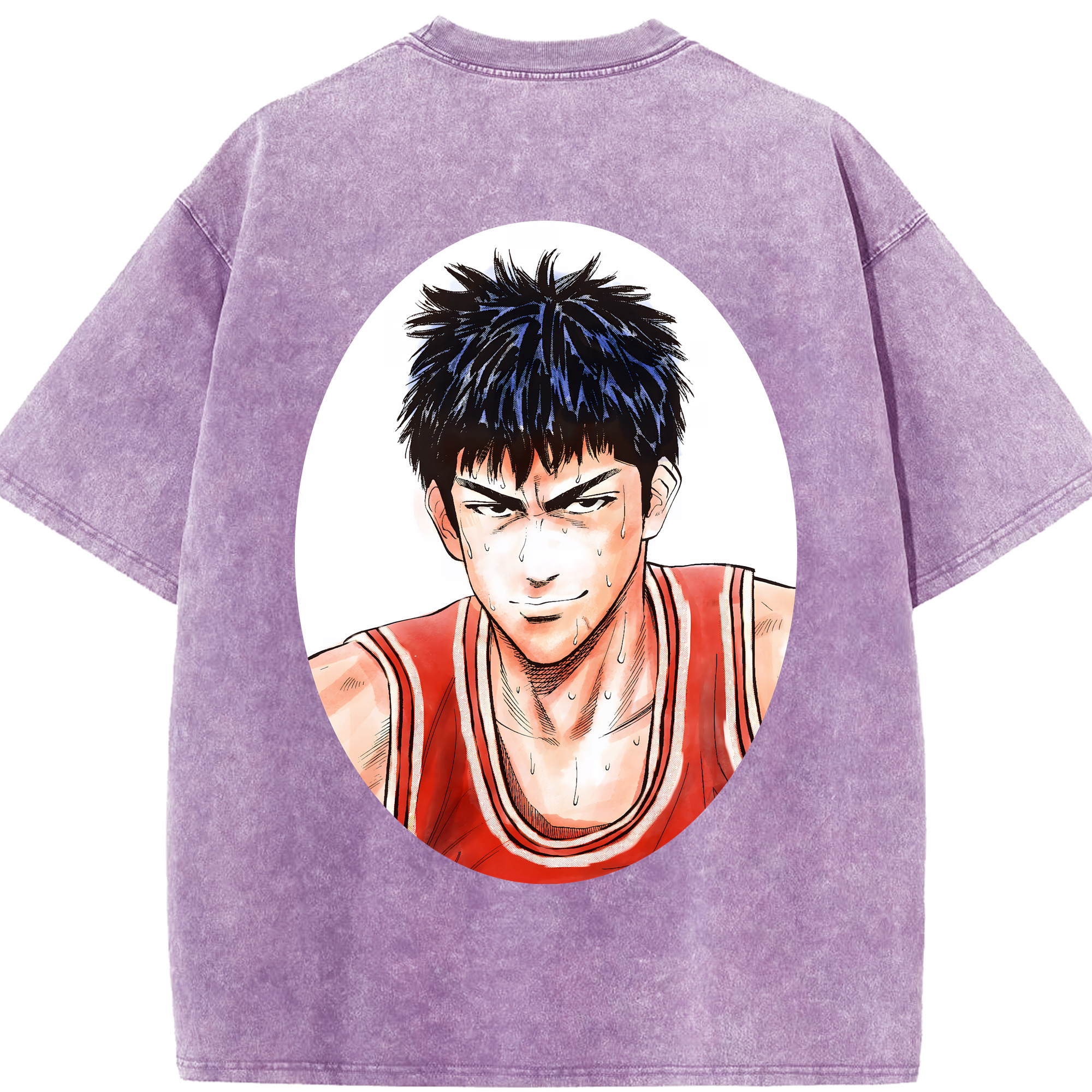 （画像用） SLAM DUNK／スラムダンク 綿100% ヴィンテージ風 半袖Tシャツ（背面プリント）